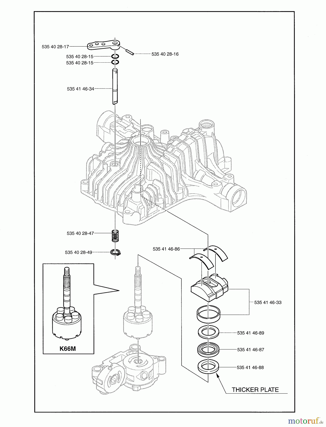 Husqvarna Motoren K 66M - Tuff Torq Transmission (2004-01 & After) Model K66M-G