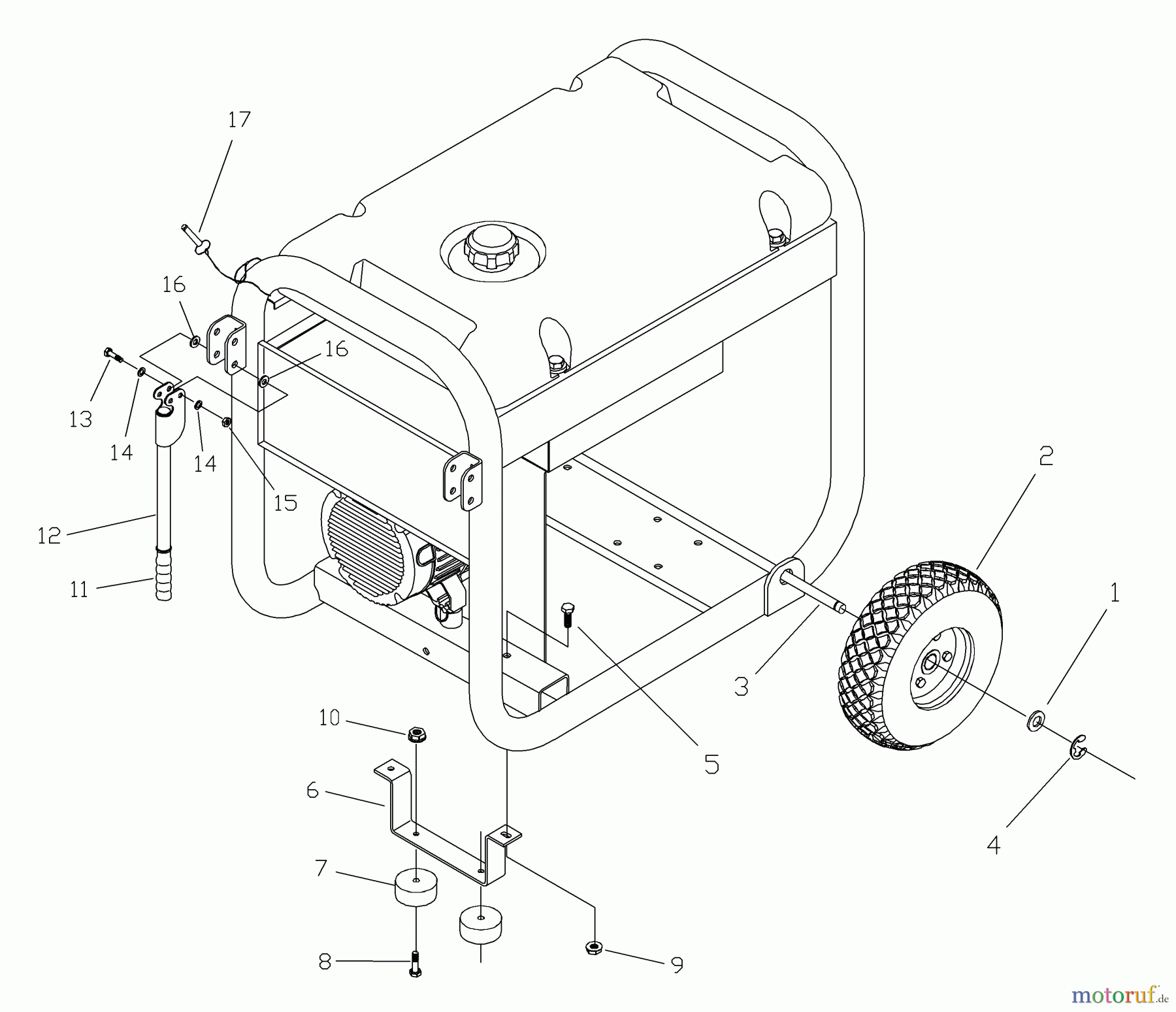 Husqvarna Stromerzeuger 1365 GN - Husqvarna Portable Generator (2006-04 & After) Wheel Kit