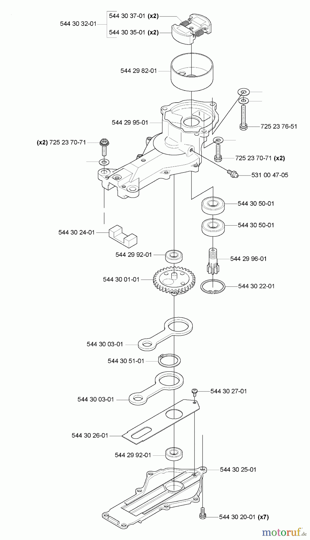 Husqvarna Heckenscheren 123 HD 60 - Husqvarna Hedge Trimmer (2006-03 to 2007-01) Gearcase