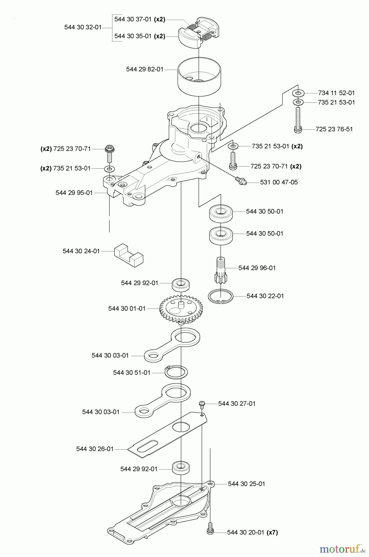 Husqvarna Heckenscheren 123 HD 65X - Husqvarna Hedge Trimmer (2007-02 to 2010-01) Gearbox