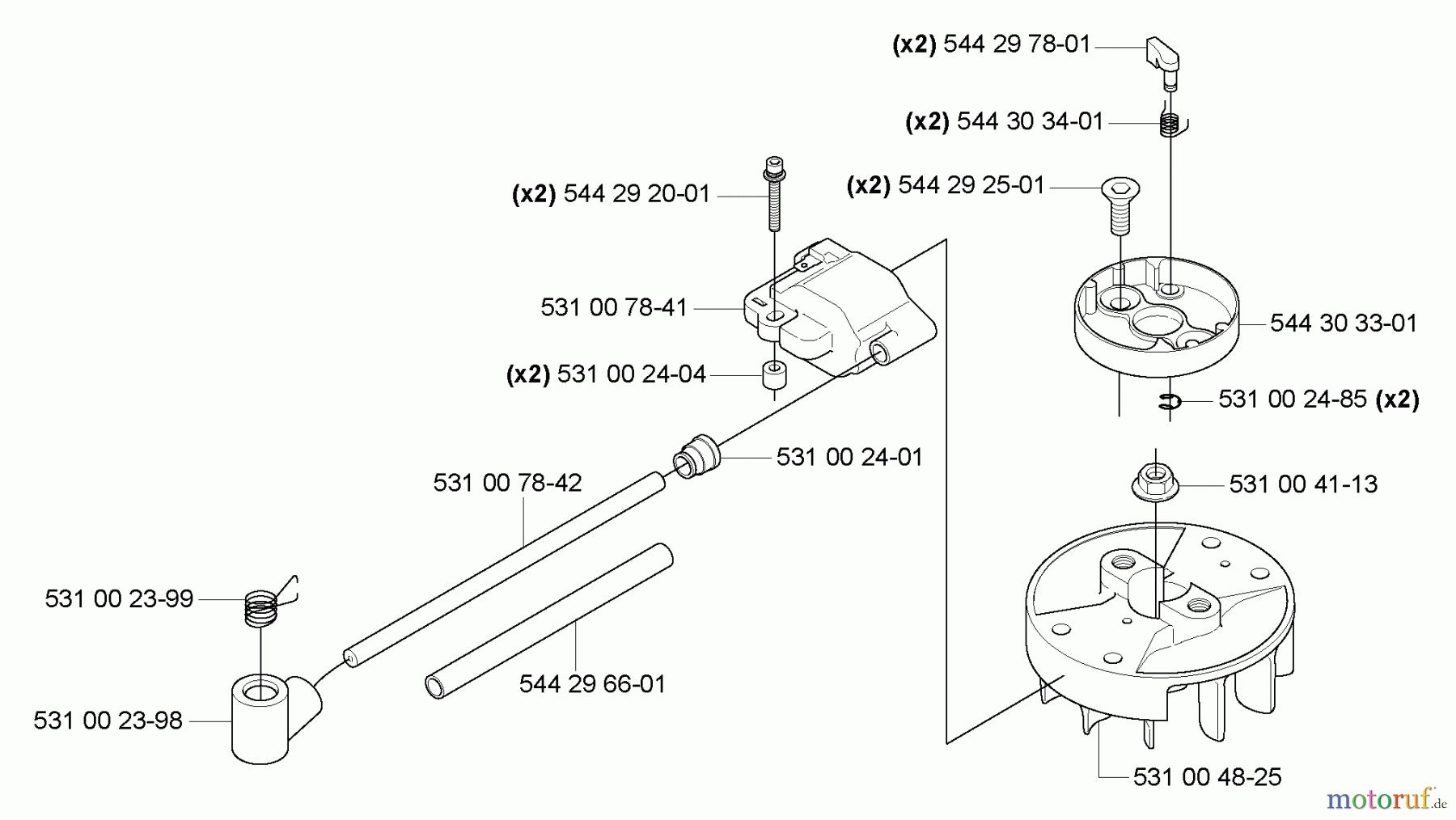Husqvarna Heckenscheren 123 HD 60 - Husqvarna Hedge Trimmer (2007-02 to 2010-01) Igniton/Flywheel/Cylinder
