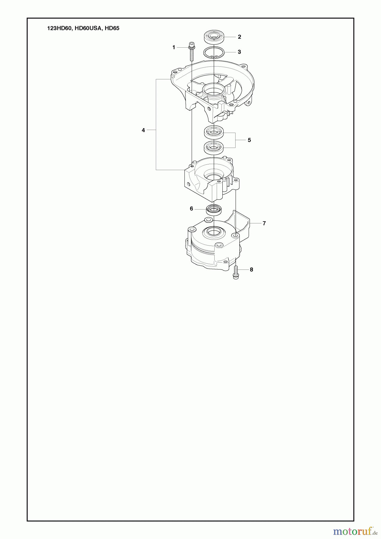 Husqvarna Heckenscheren 123 HD 60 - Husqvarna Hedge Trimmer (2010-02 & After) Crankcase