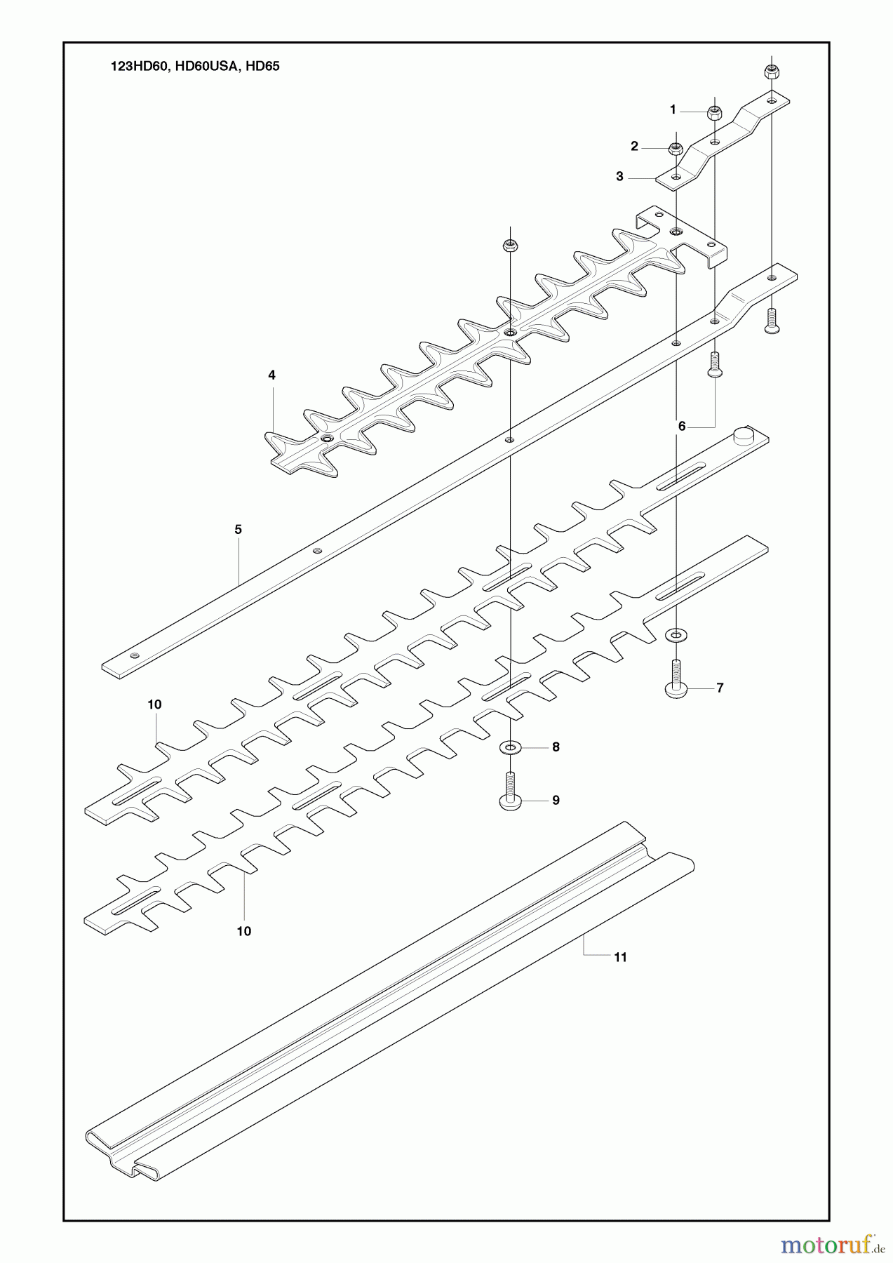 Husqvarna Heckenscheren 123 HD 60 - Husqvarna Hedge Trimmer (2010-02 & After) Cutting Equipment