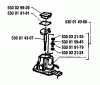 Husqvarna 18 H - Hedge Trimmer (1992-03 to 1994-03) Ersatzteile Crankcase/Cylinder Assembly