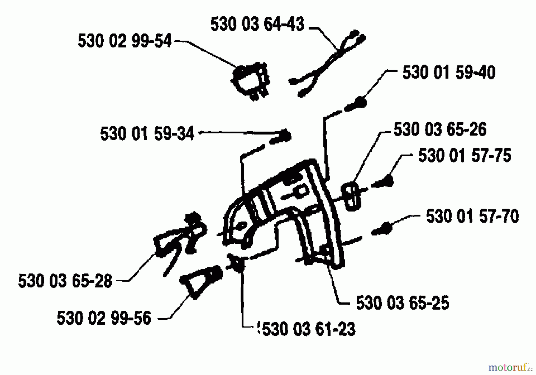 Husqvarna Heckenscheren 18 H - Husqvarna Hedge Trimmer (1992-03 to 1994-03) Outer Handle Assembly