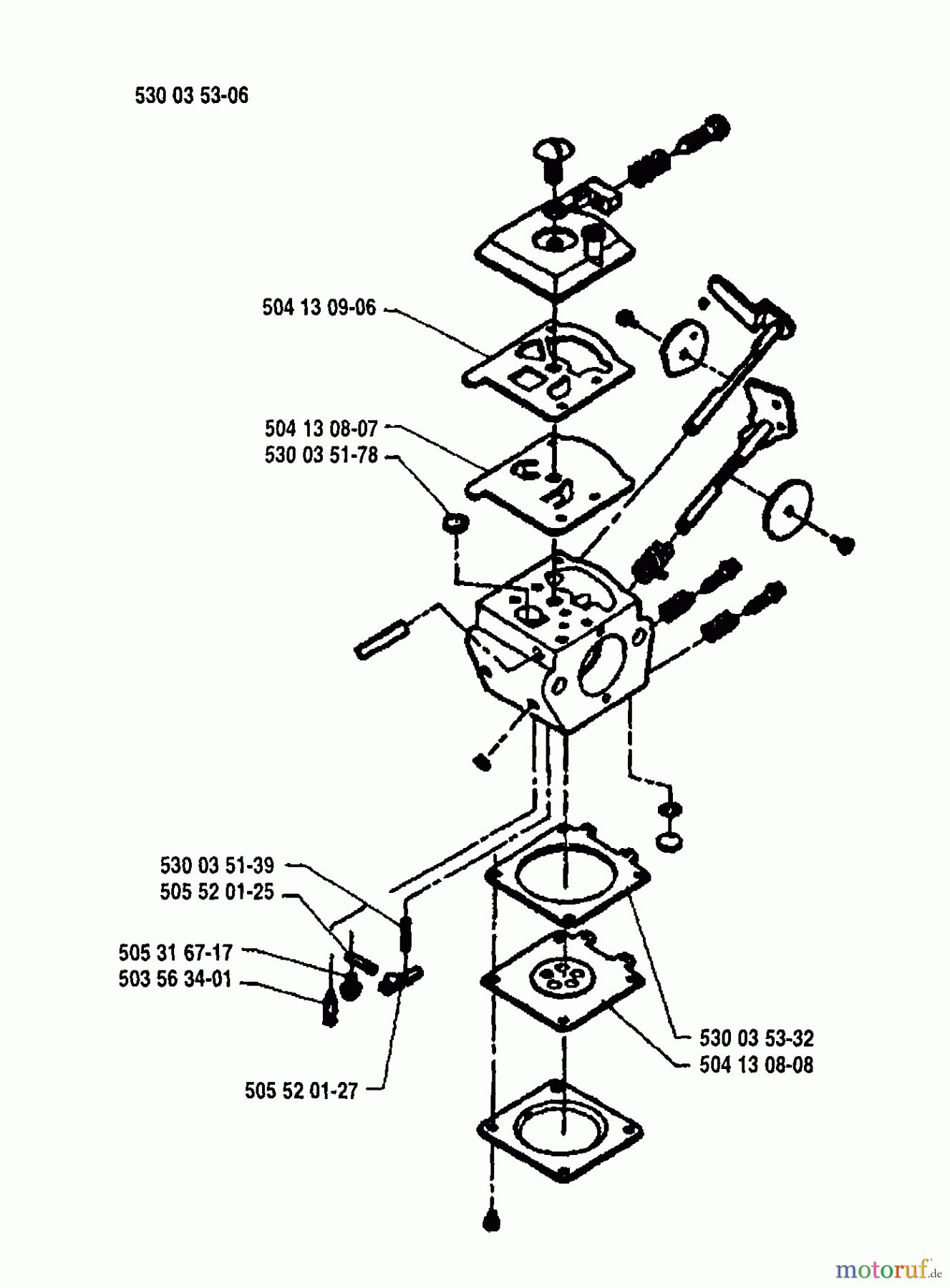 Husqvarna Heckenscheren 18 H - Husqvarna Hedge Trimmer (1994-04 to 1995-07) Carburetor Parts