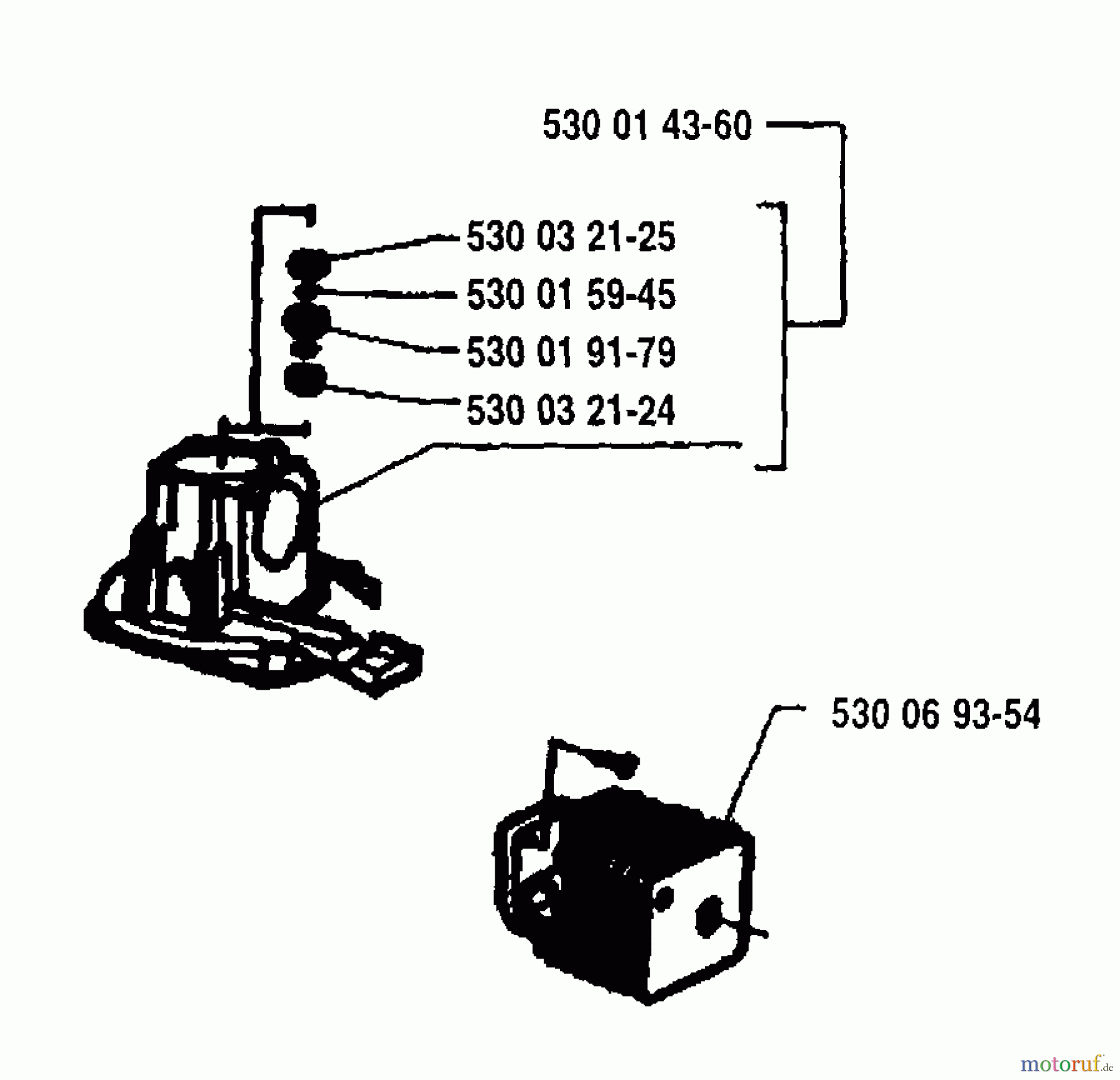 Husqvarna Heckenscheren 18 H - Husqvarna Hedge Trimmer (1994-04 to 1995-07) Crankcase Cylinder Assembly