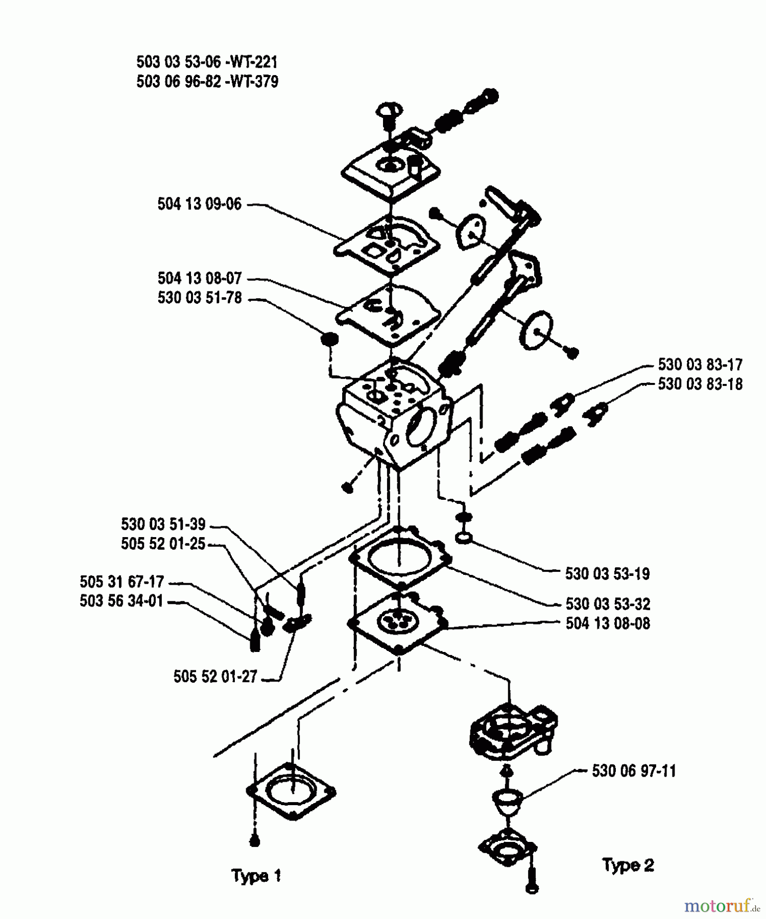 Husqvarna Heckenscheren 18 H - Husqvarna Hedge Trimmer (1995-08 to 1996-02) Carburetor Parts