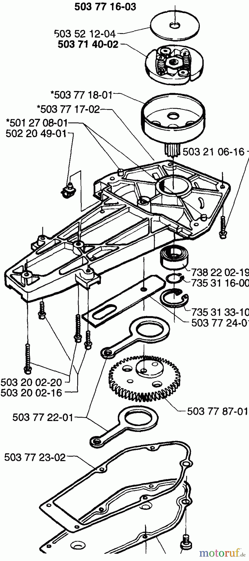 Husqvarna Heckenscheren 225 H - Husqvarna Hedge Trimmer (1997-02 & After) Gear Housing
