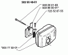 Husqvarna 225 H - Hedge Trimmer (1997-02 & After) Ersatzteile Muffler