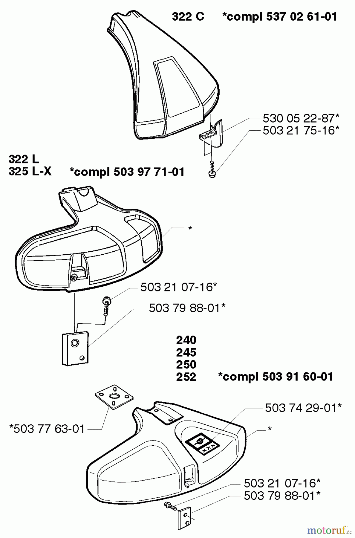 Husqvarna Zubehör Husqvarna Trimmer Heads (1999-06 & After) Guard (322 C)