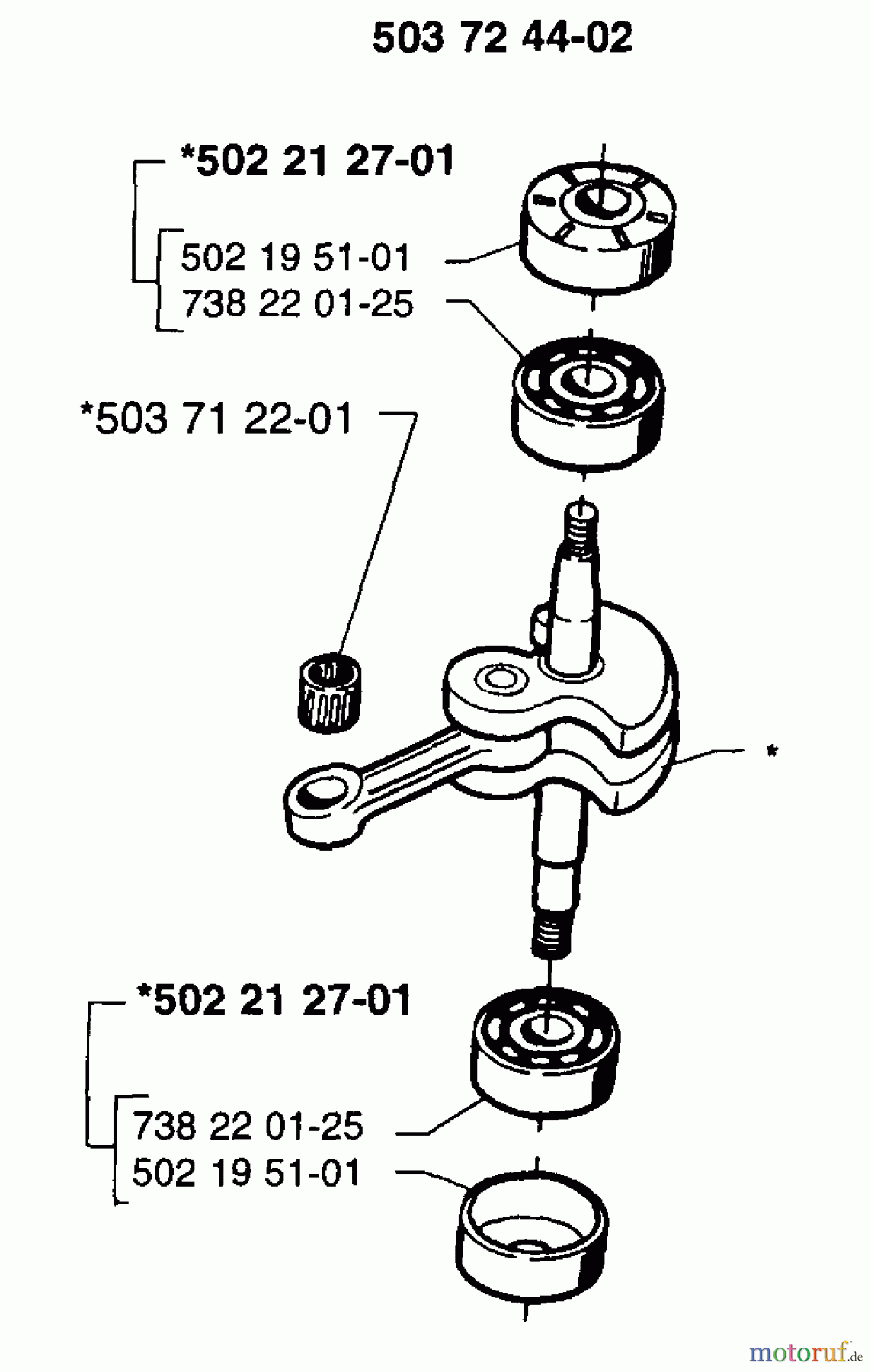 Husqvarna Heckenscheren 225 H 60 - Husqvarna Hedge Trimmer (1996-12 to 1997-12) Crankshaft
