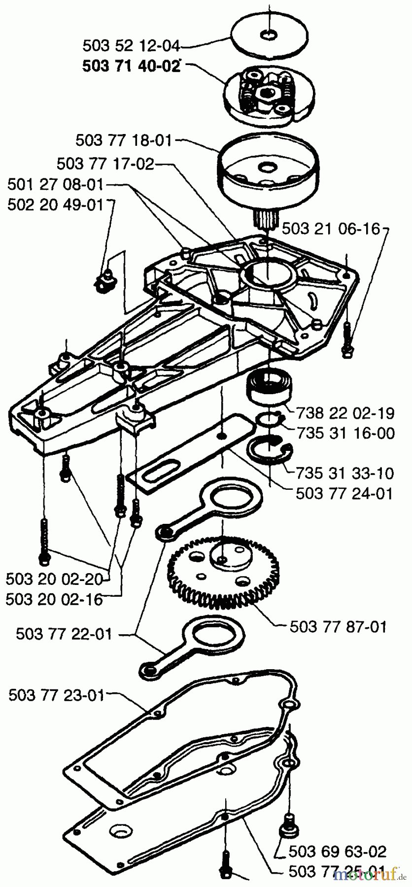 Husqvarna Heckenscheren 225 H 75 - Husqvarna Hedge Trimmer (1996-12 to 1997-12) Trimmer Guard Assembly