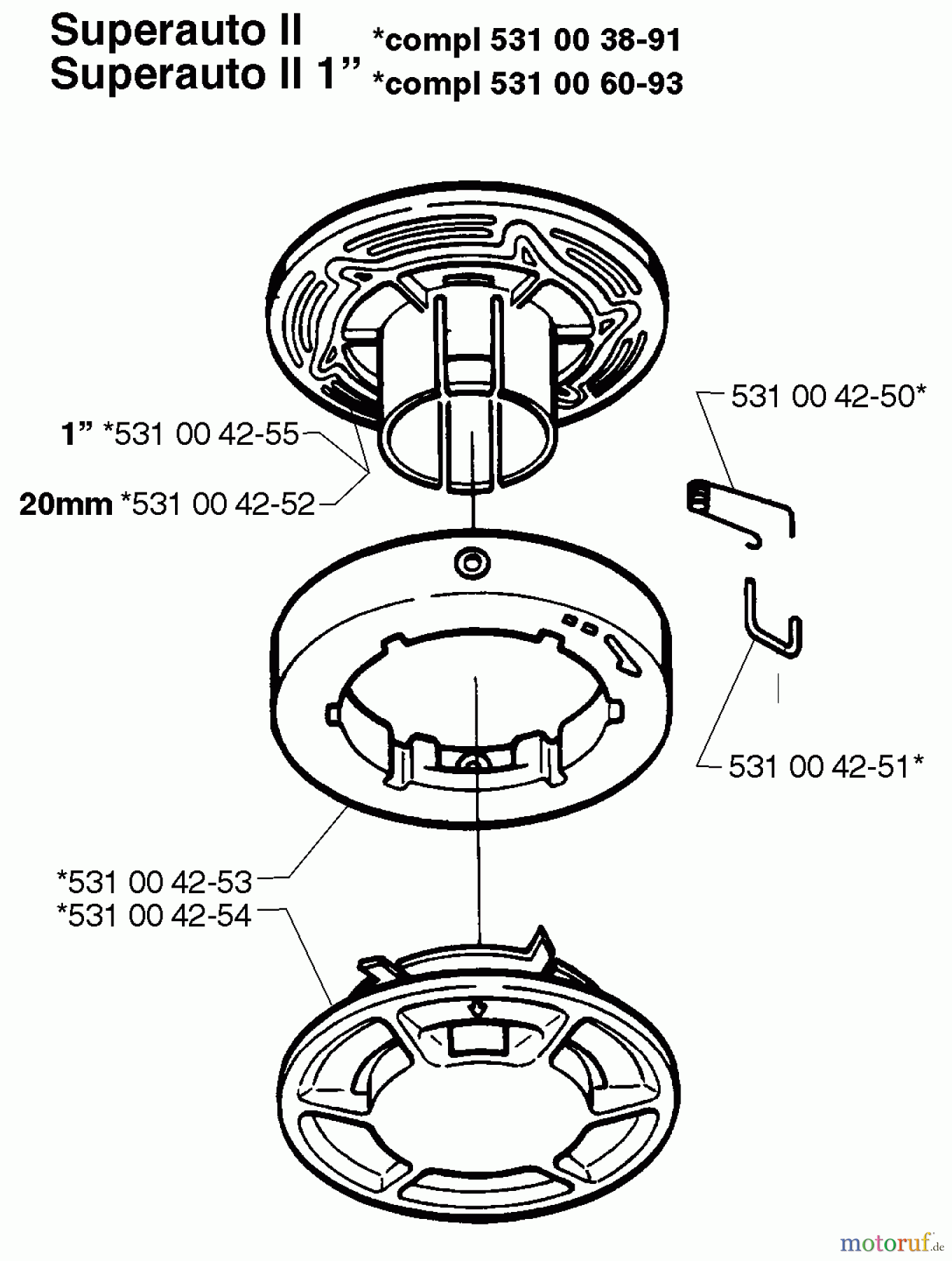  Husqvarna Zubehör Husqvarna Trimmer Heads (1999-06 & After) Superauto II & II (1