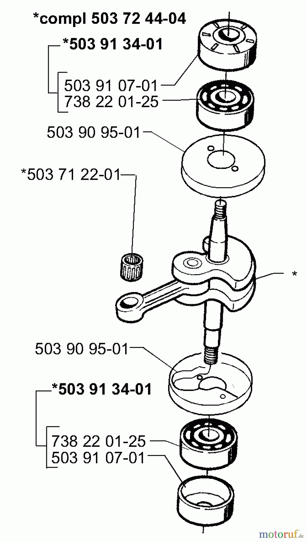 Husqvarna Heckenscheren 225 H 60 - Husqvarna Hedge Trimmer (1998-01 to 2002-05) Crankshaft