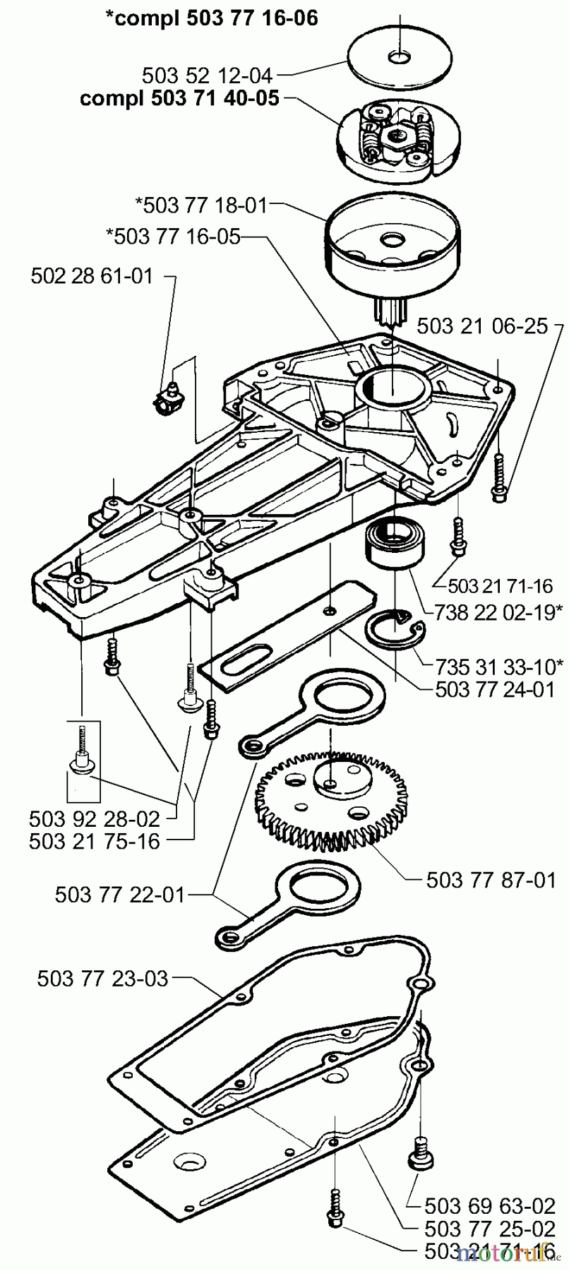 Husqvarna Heckenscheren 225 H 60 - Husqvarna Hedge Trimmer (1998-01 to 2002-05) Gear Housing