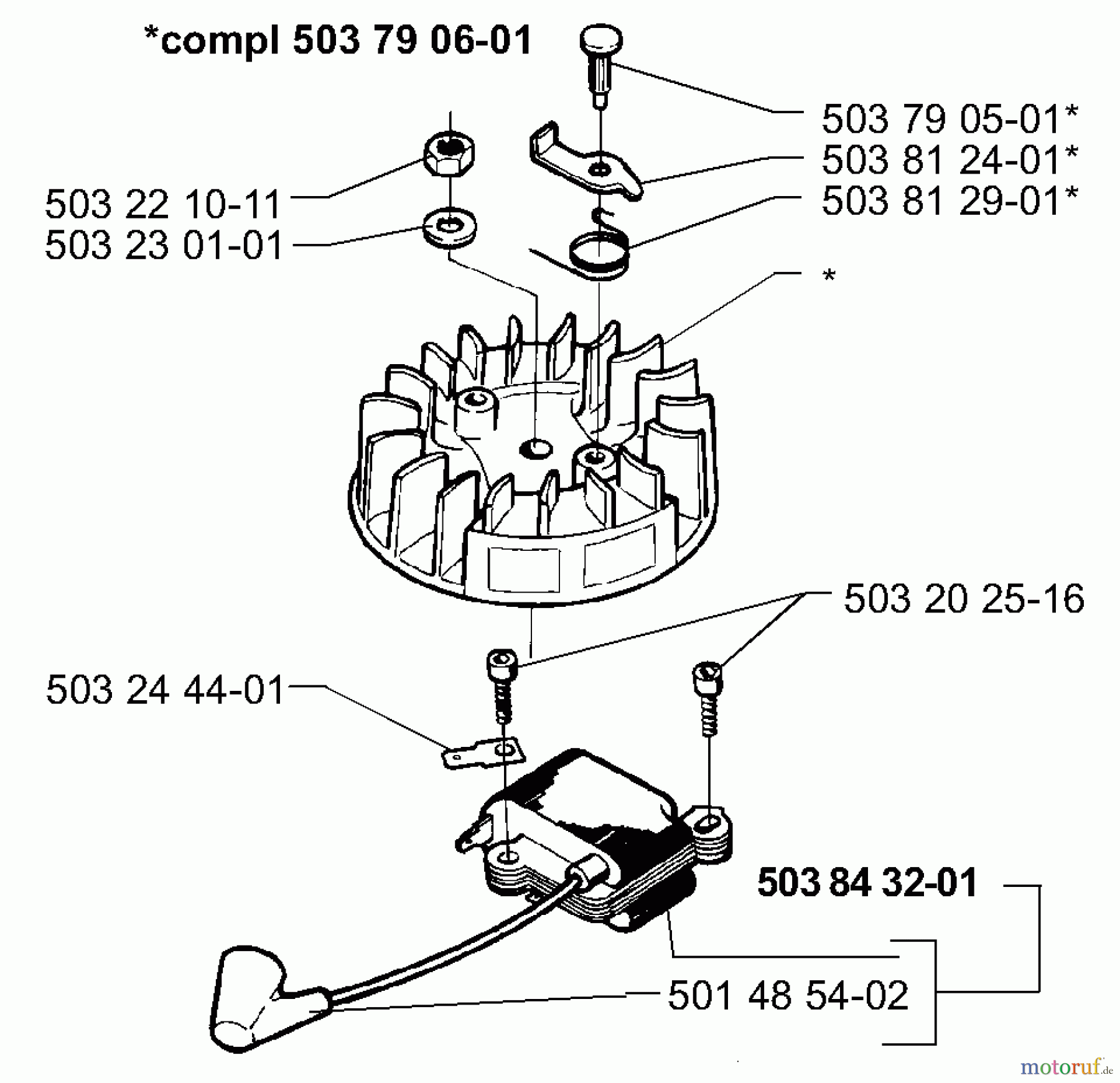 Husqvarna Heckenscheren 225 H 60 - Husqvarna Hedge Trimmer (1998-01 to 2002-05) Ignition/Flywheel