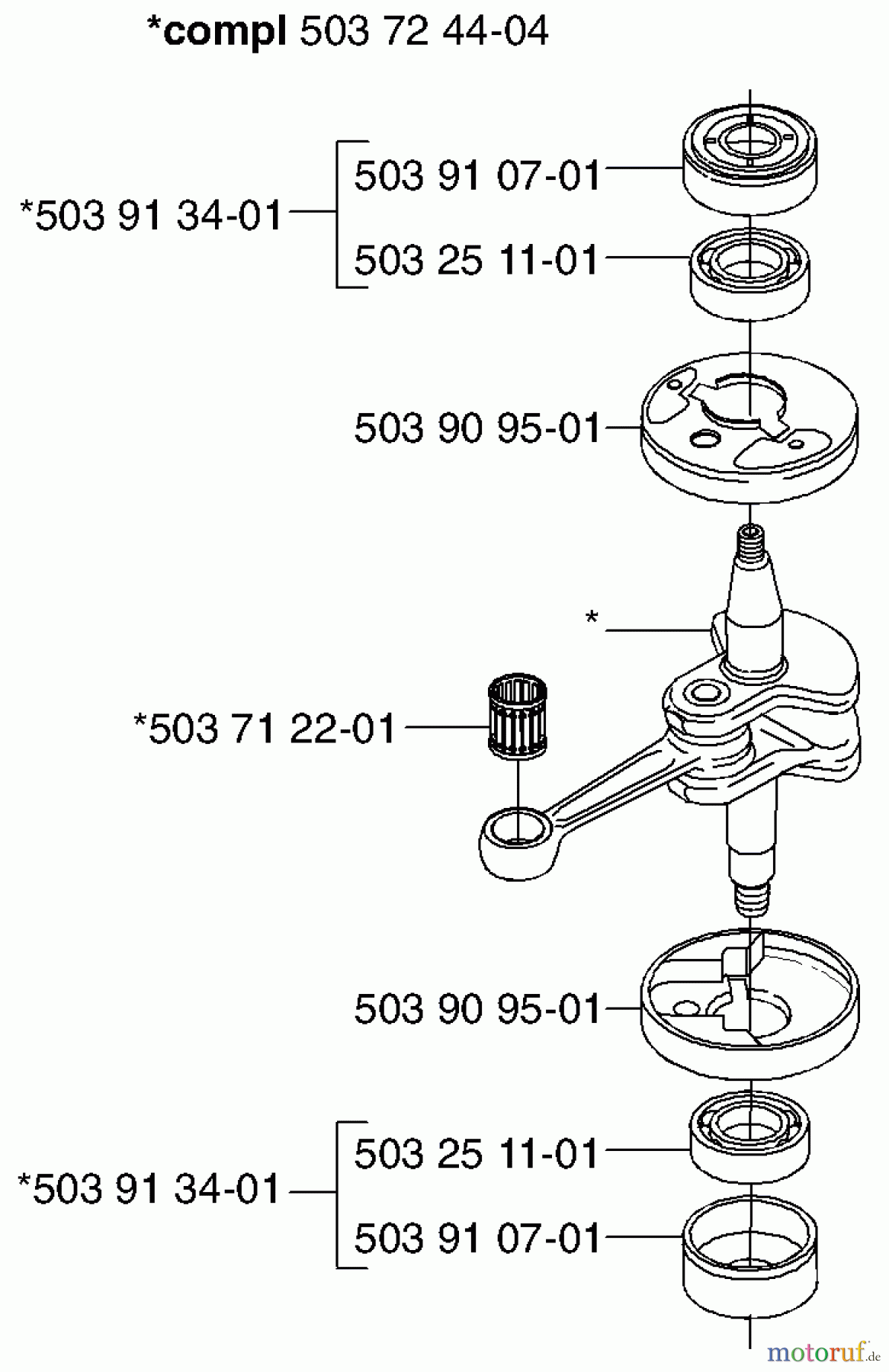 Husqvarna Heckenscheren 225 H 75 - Husqvarna Hedge Trimmer (2002-06 & After) Crankshaft