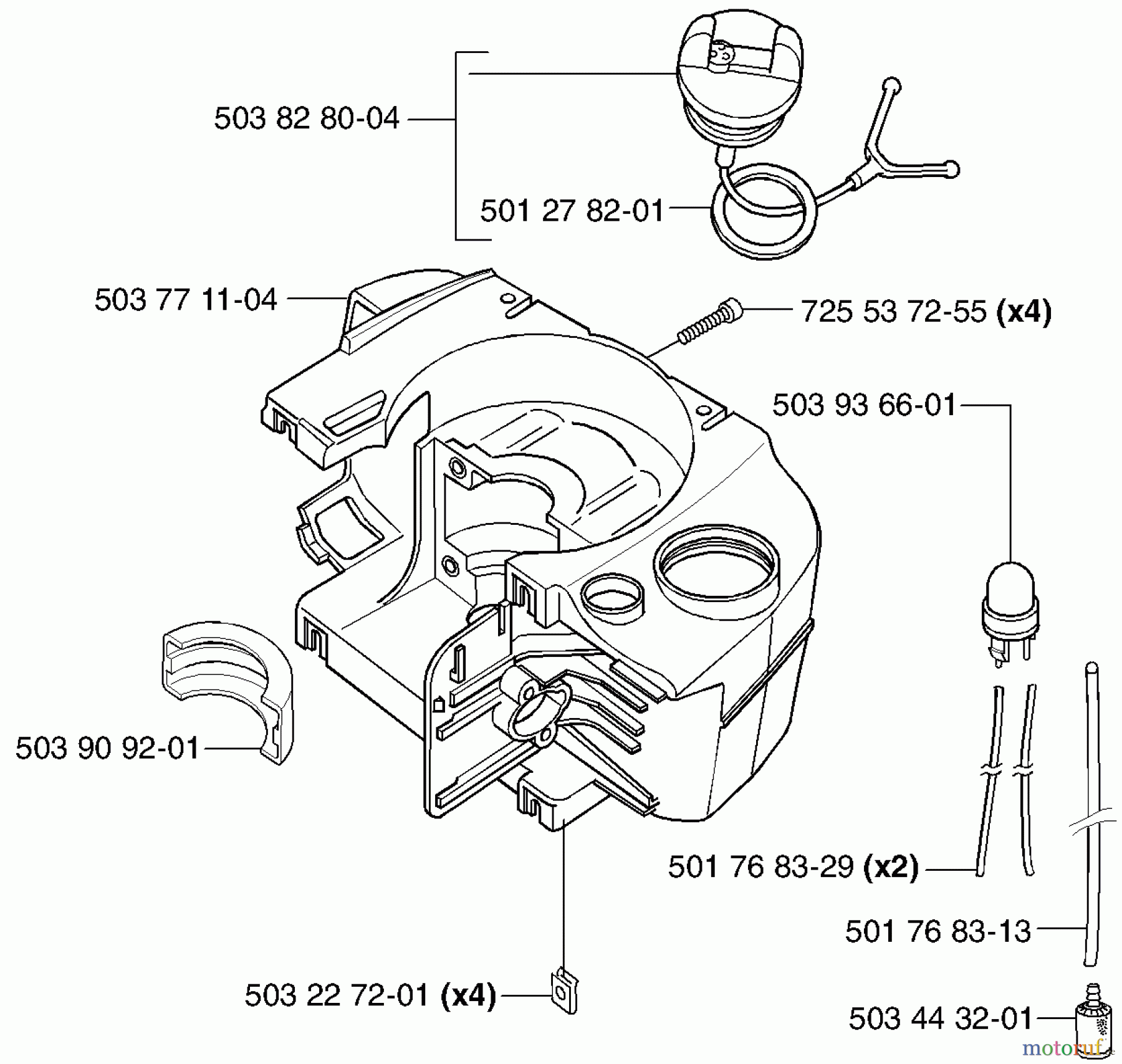 Husqvarna Heckenscheren 225 H 60 - Husqvarna Hedge Trimmer (2002-06 & After) Fuel Tank