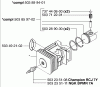 Husqvarna 225 H 75 - Hedge Trimmer (2002-06 & After) Ersatzteile Piston / Cylinder