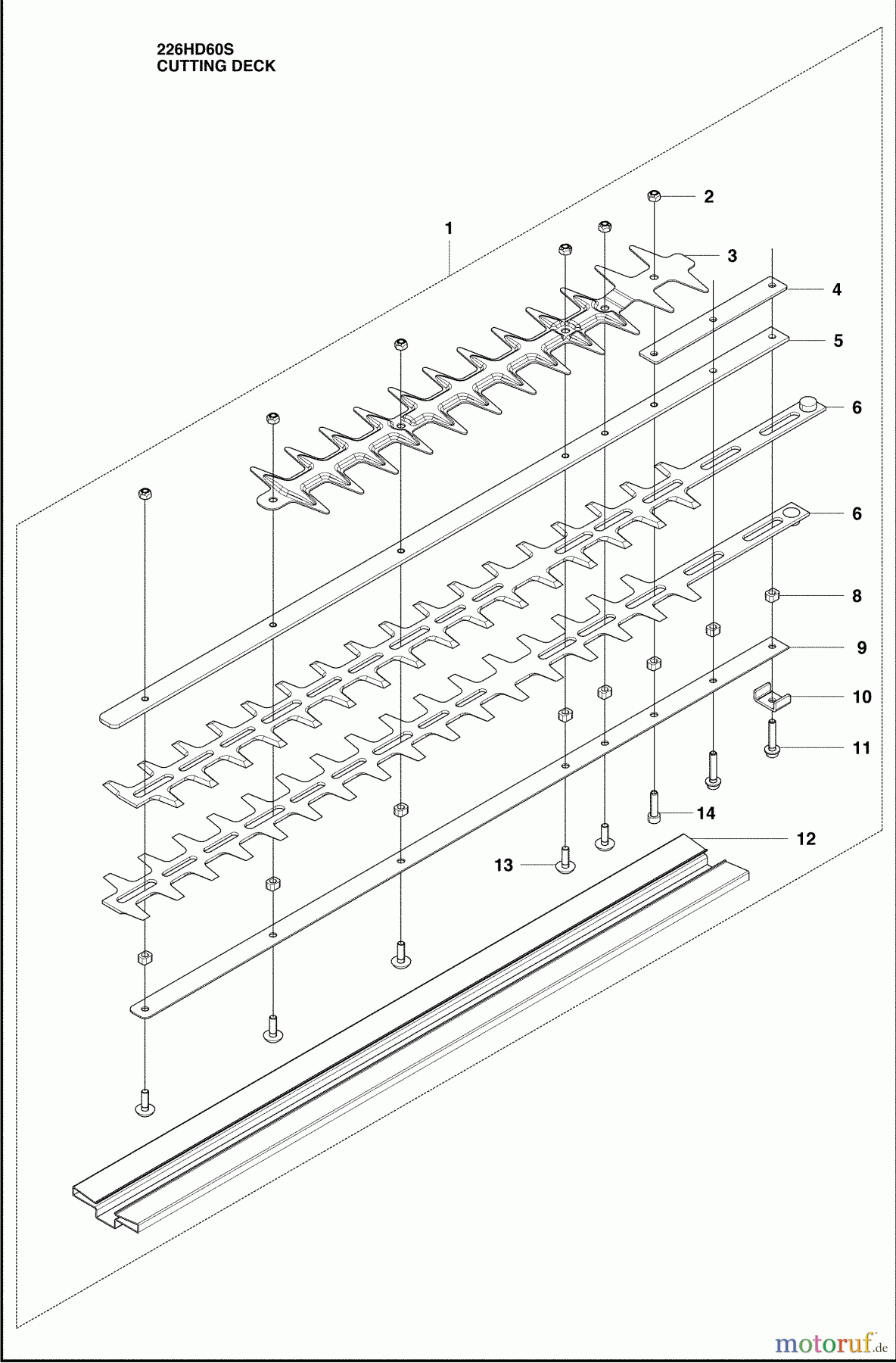 Husqvarna Heckenscheren 226 HD 60 S - Husqvarna Hedge Trimmer (2009-01 & After) Cutting Blades / 60
