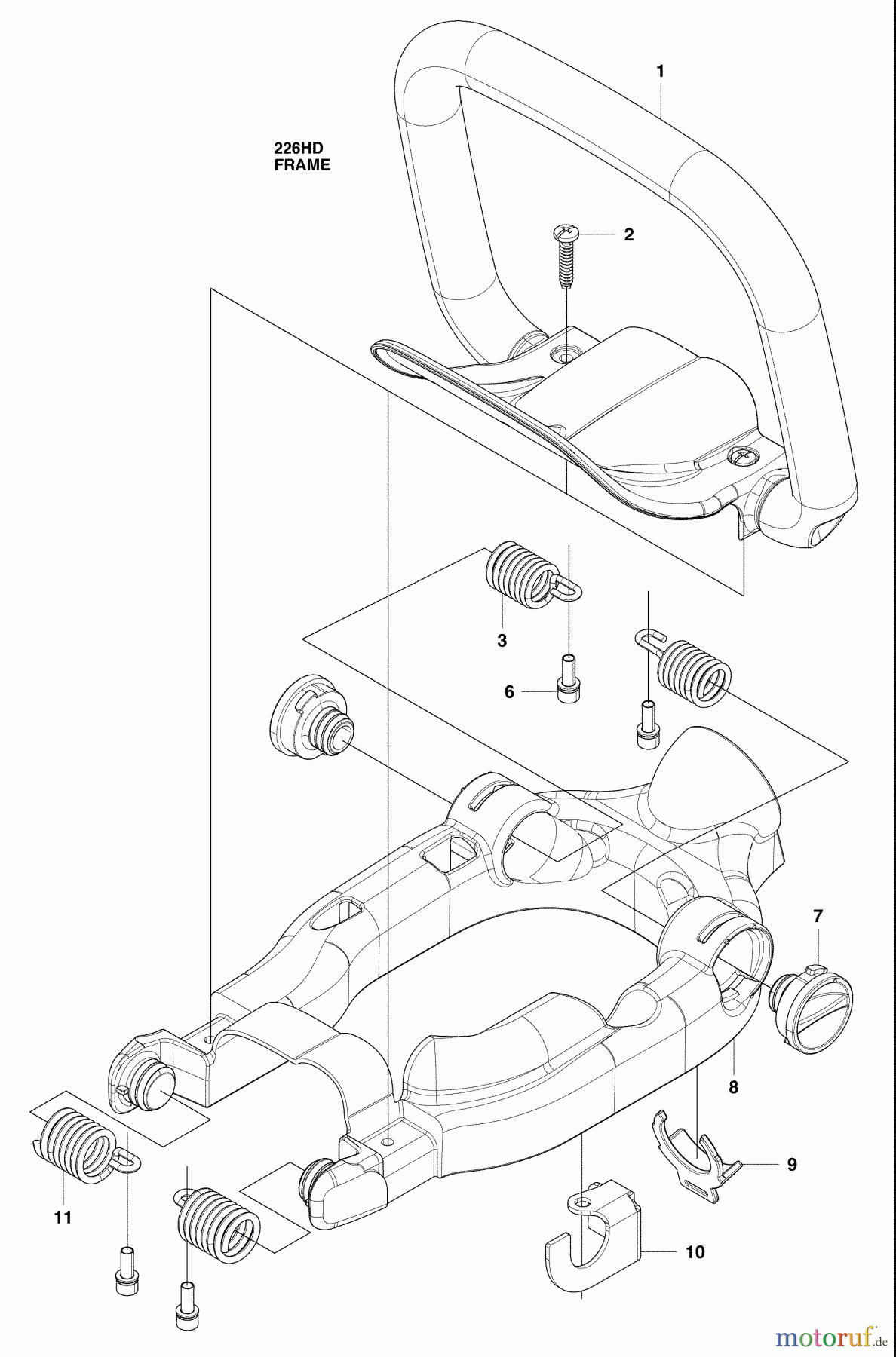 Husqvarna Heckenscheren 226 HD 75 S - Husqvarna Hedge Trimmer (2009-01 & After) Frame / Handle