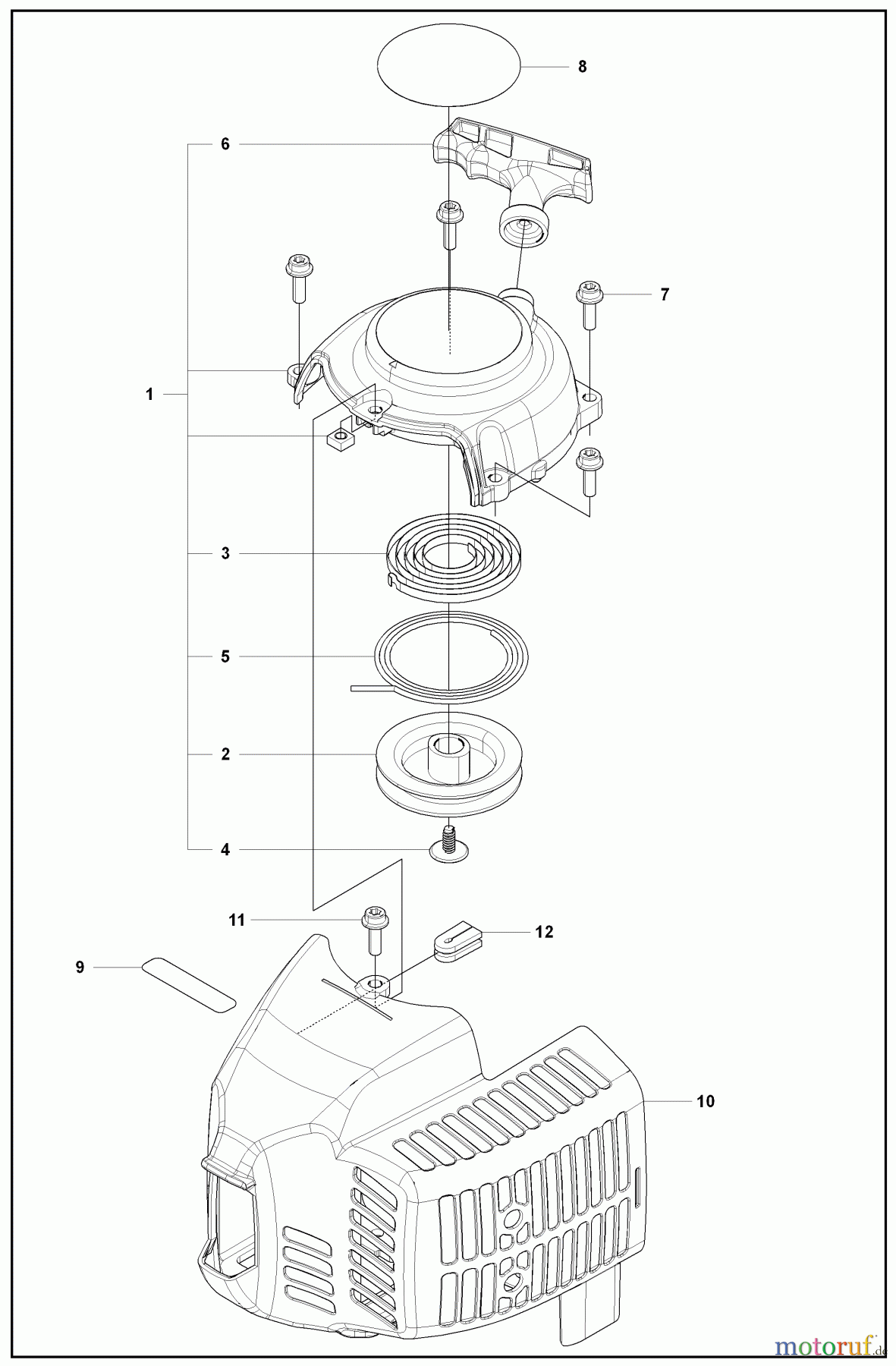 Husqvarna Heckenscheren 226 HS 99 S - Husqvarna Hedge Trimmer (2008-02 & After) Starter Assembly