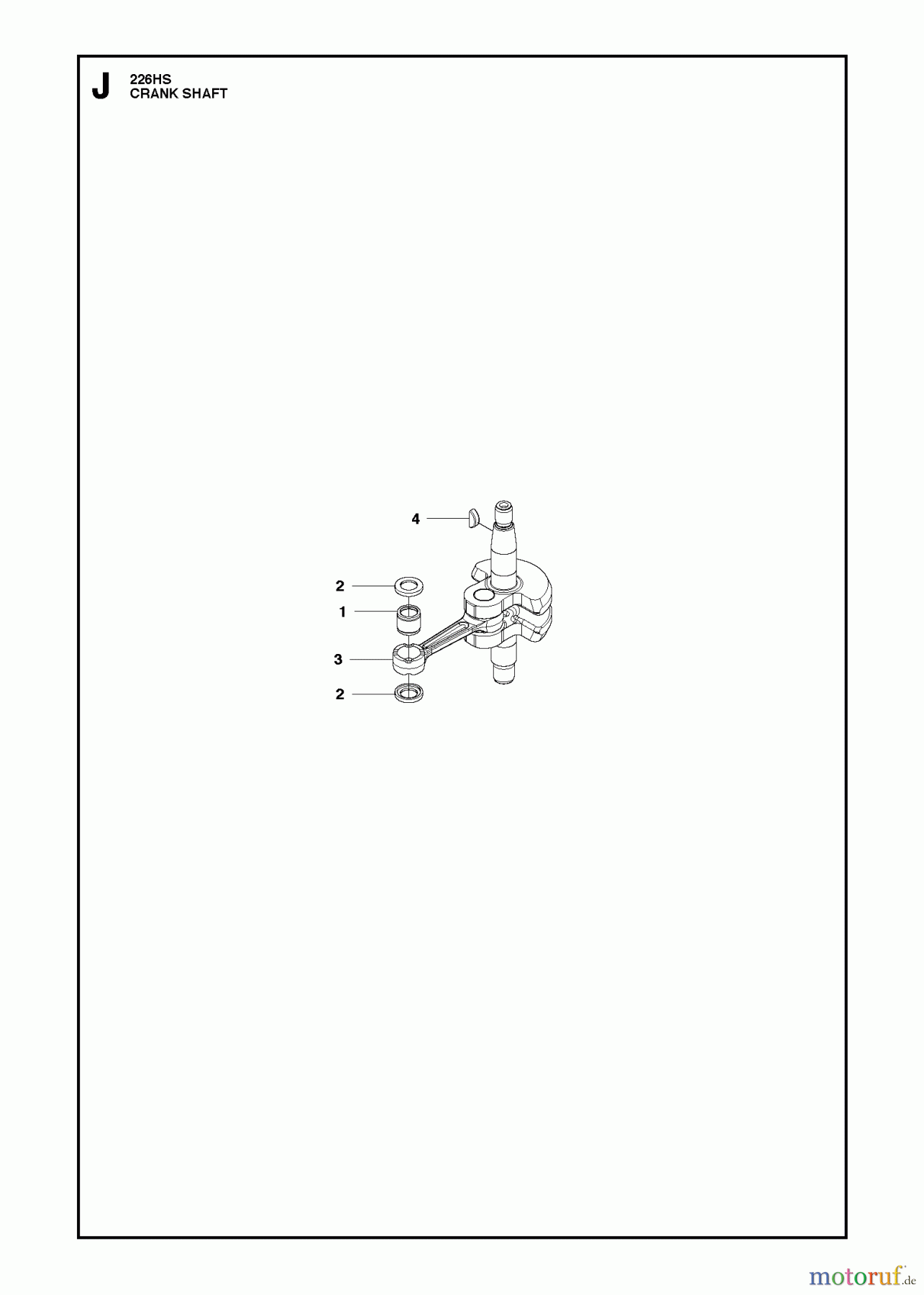 Husqvarna Heckenscheren 226 HS75 S - Husqvarna Hedge Trimmer (2013-02 & After) CRANKSHAFT