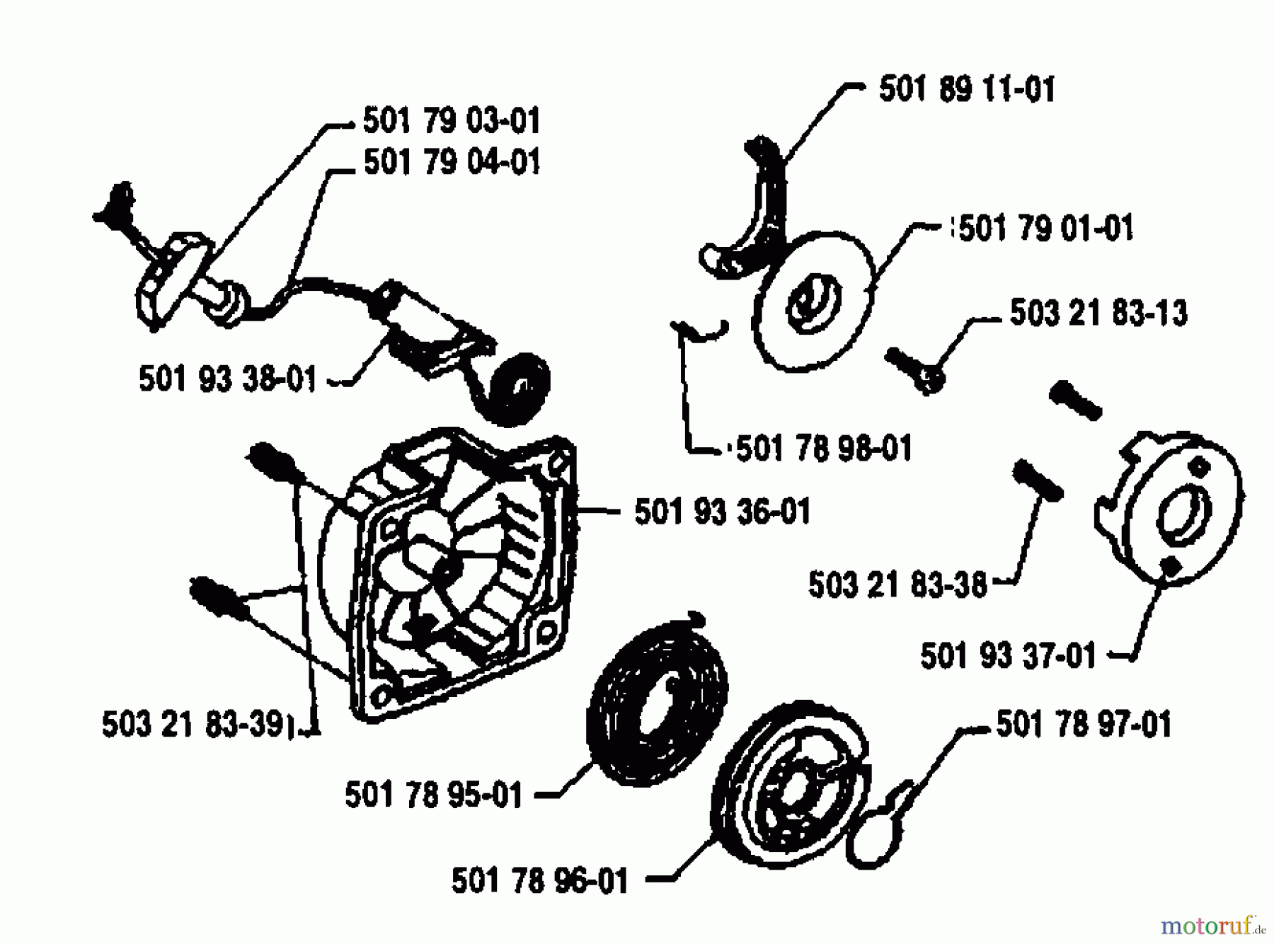 Husqvarna Heckenscheren 24 H - Husqvarna Hedge Trimmer (1992-04 & After) Starter Assembly