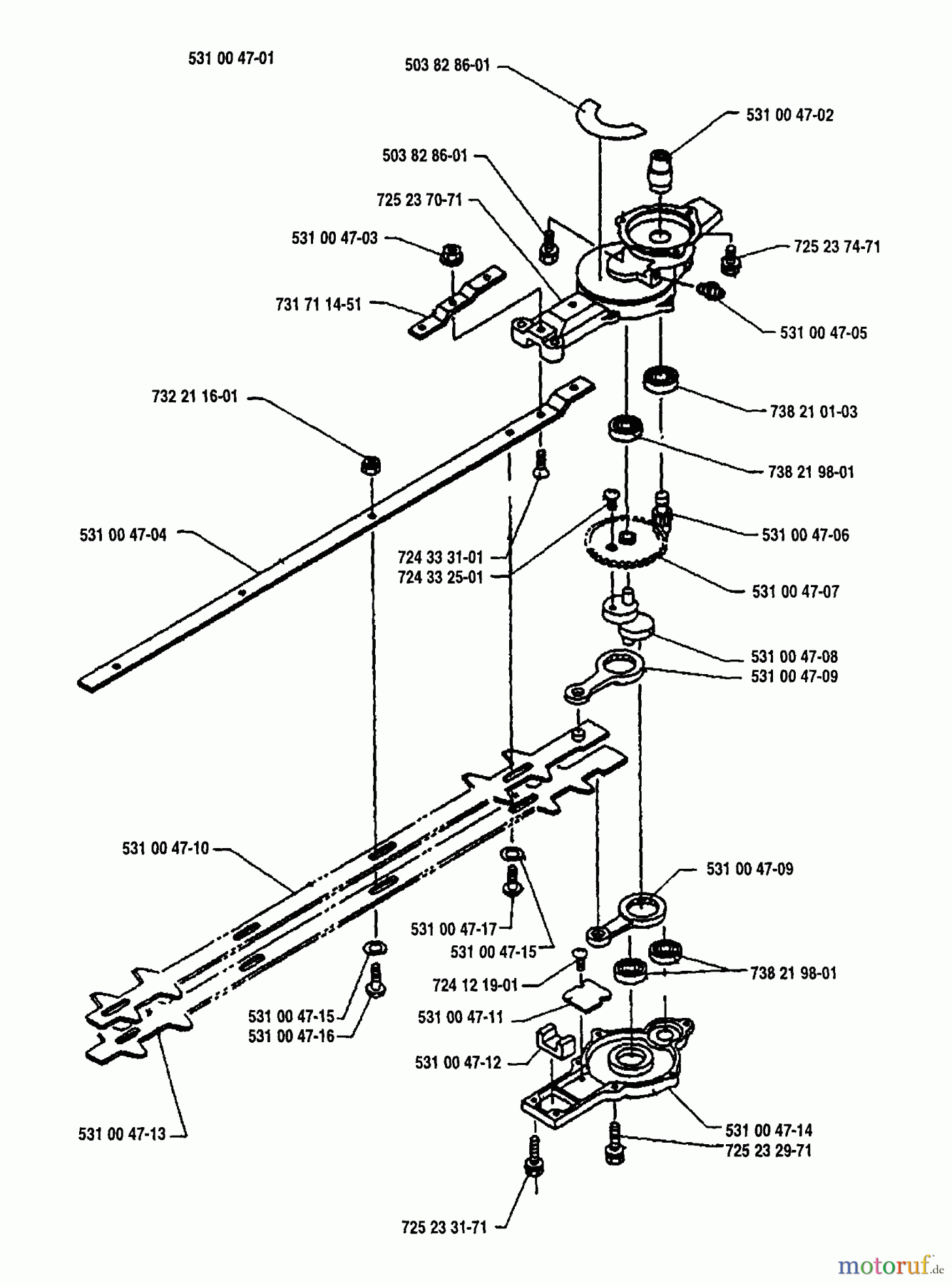 Husqvarna Heckenscheren 232 RBD - Husqvarna Hedge Trimmer (1995-03 & After) Blade Assembly