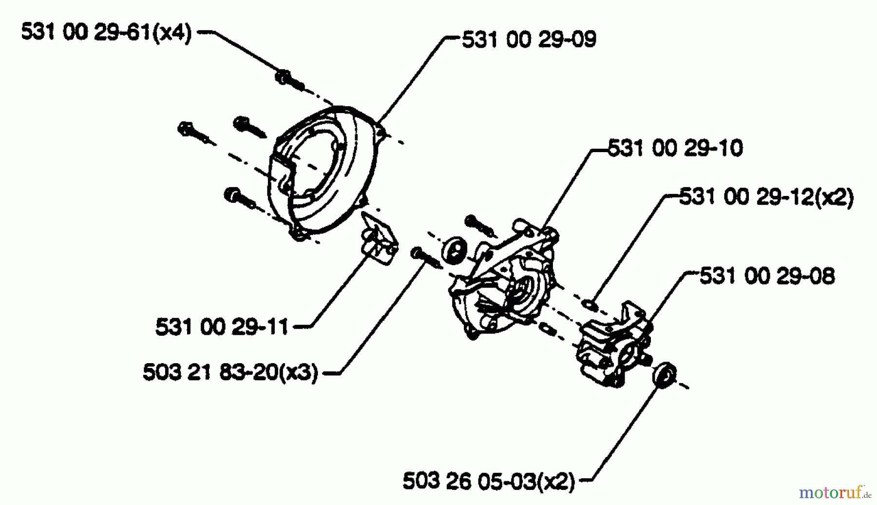 Husqvarna Heckenscheren 25 H - Husqvarna Hedge Trimmer (1993-01 & After) Crankcase