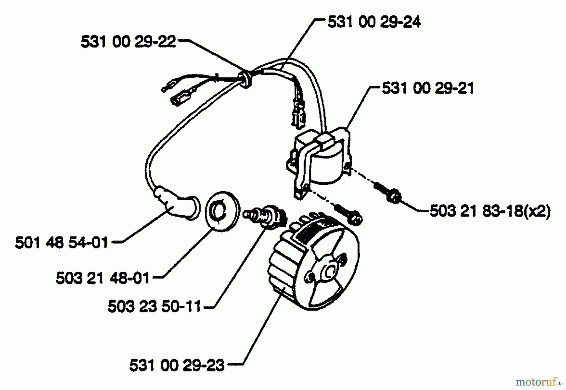 Husqvarna Heckenscheren 25 H - Husqvarna Hedge Trimmer (1993-01 & After) Ignition / Flywheel