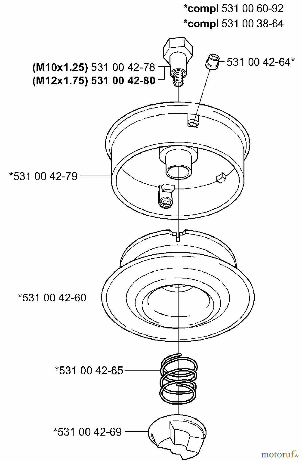 Husqvarna Zubehör Husqvarna Trimmer Heads (2000-10 & After) Trimmerhead (Trimmy H2 M10 & H2 M12)