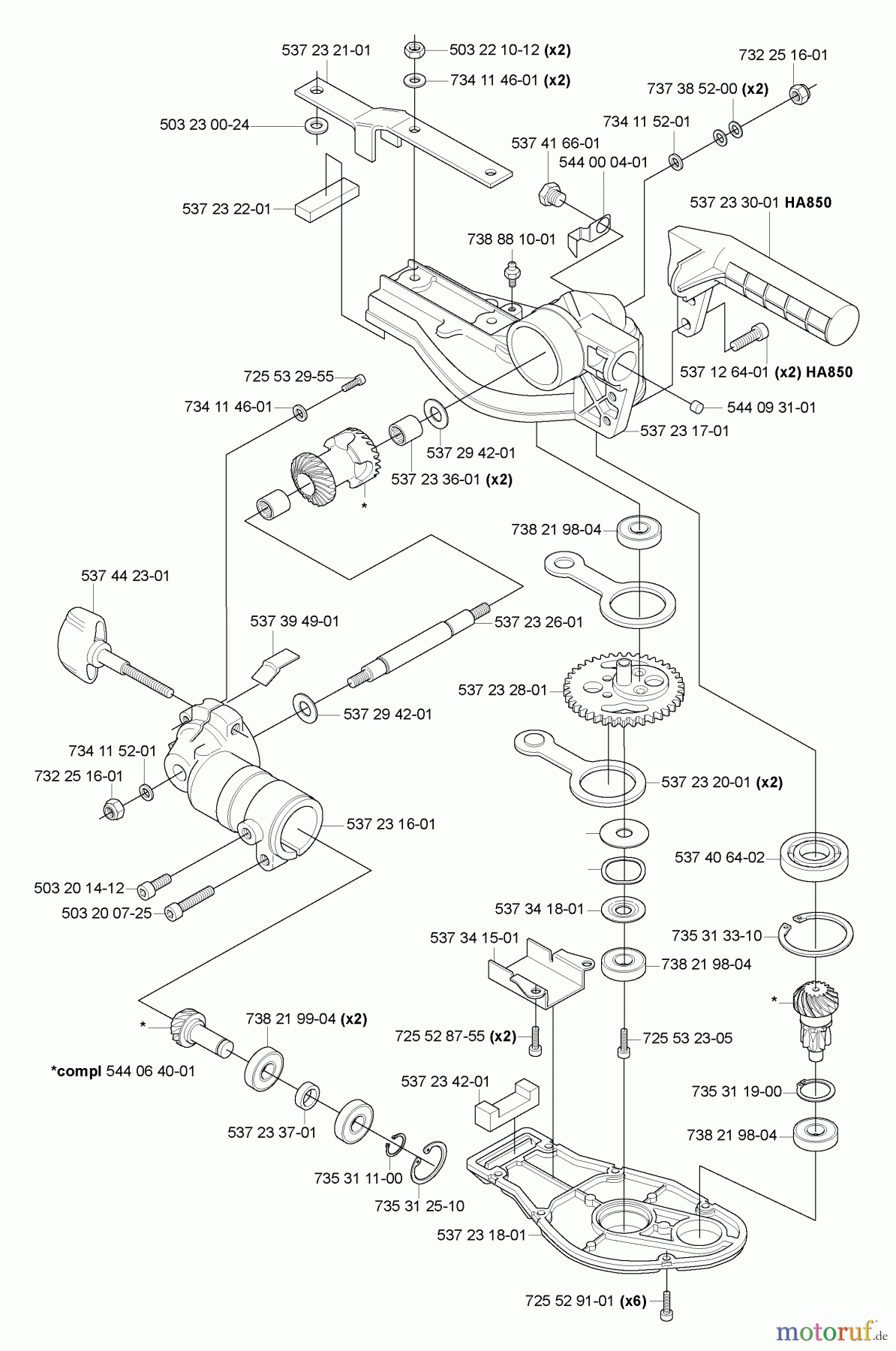 Husqvarna Zubehör HA 850 - Husqvarna Hedge Trimmer Attachment (2005-10 to 2009-03) Gear Box