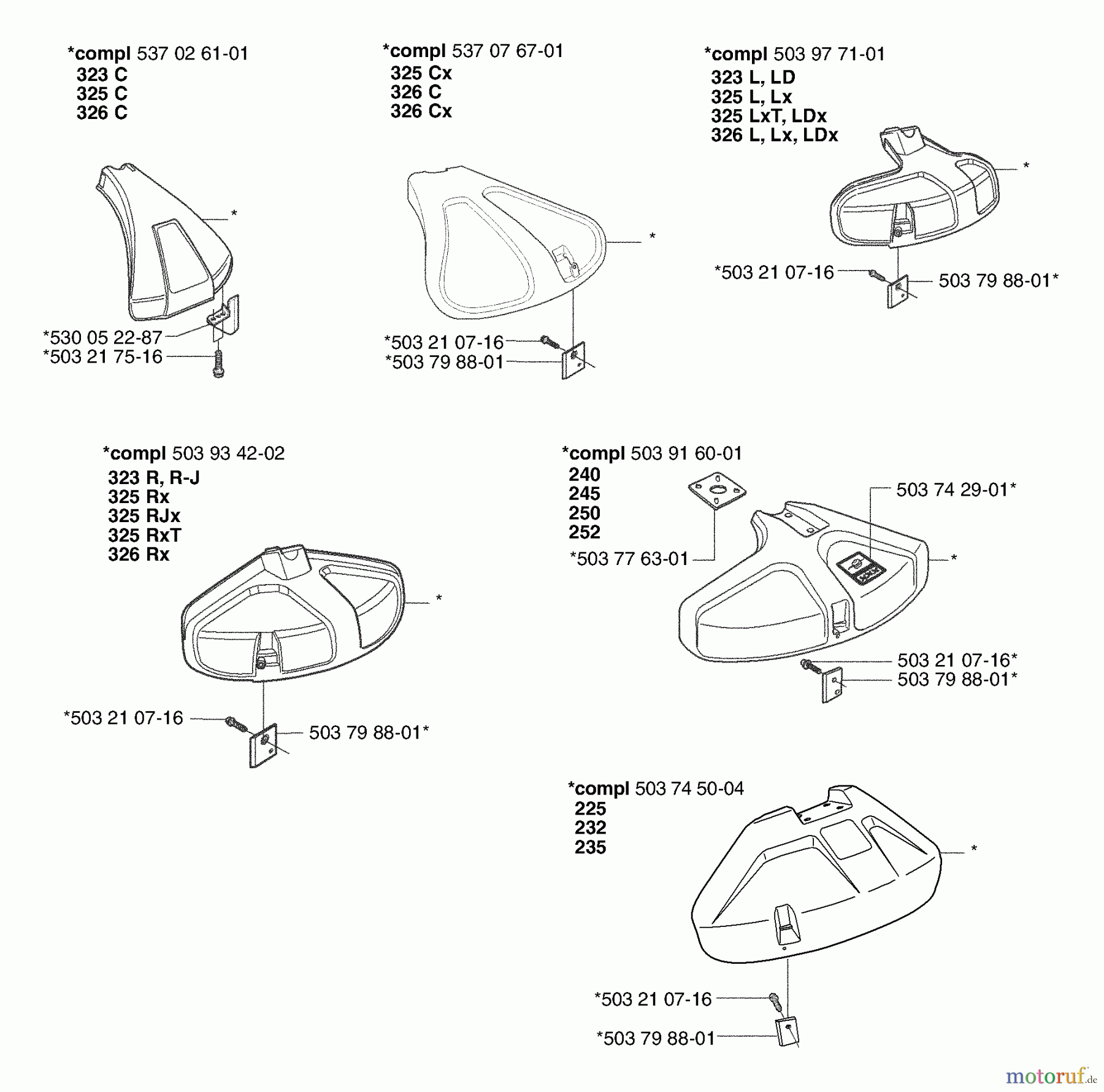 Husqvarna Zubehör Husqvarna Trimmer Heads (2003-05 & After) Guard (B)