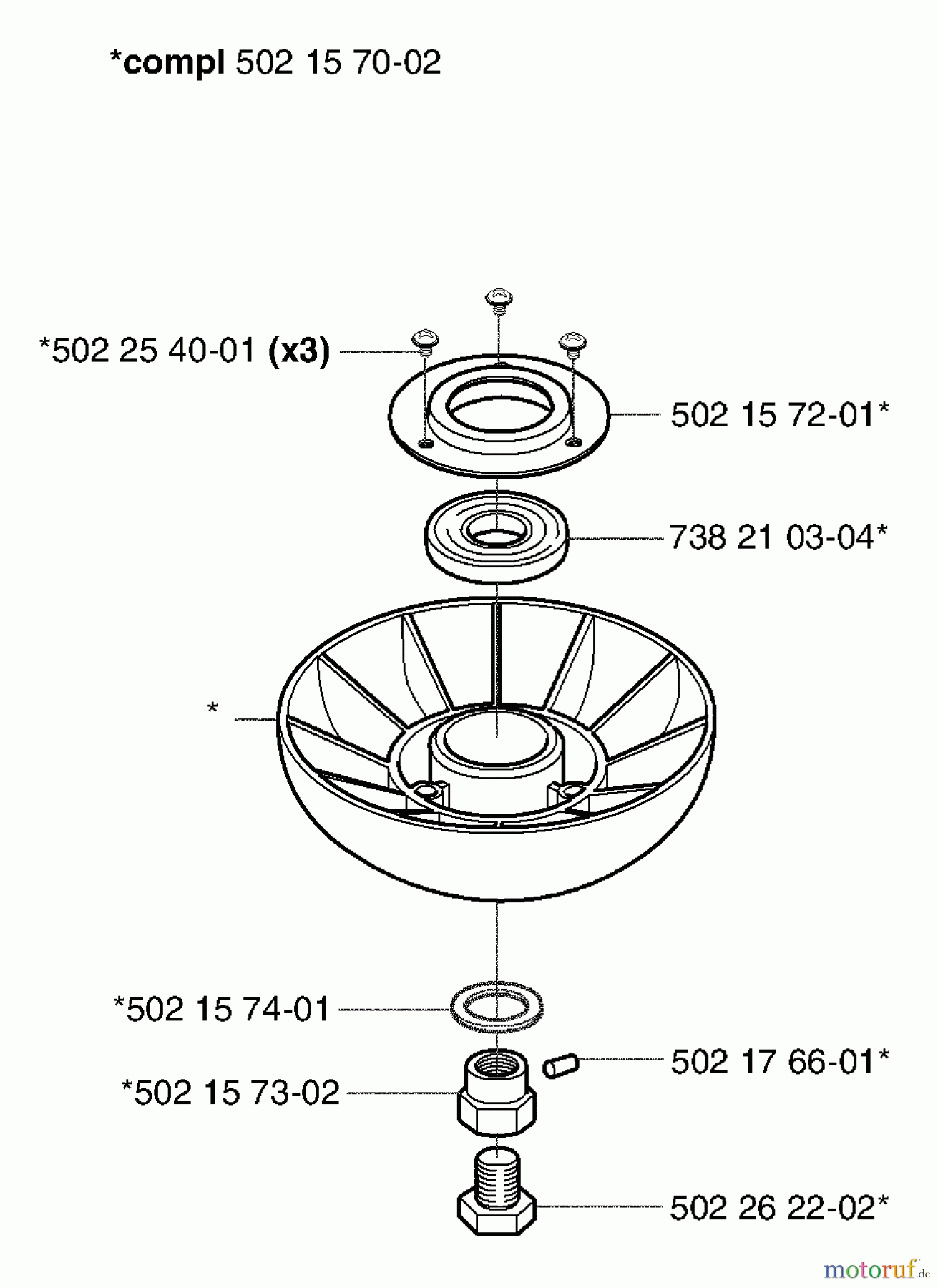 Husqvarna Zubehör Husqvarna Trimmer Heads (2003-05 & After) Supporting Cup