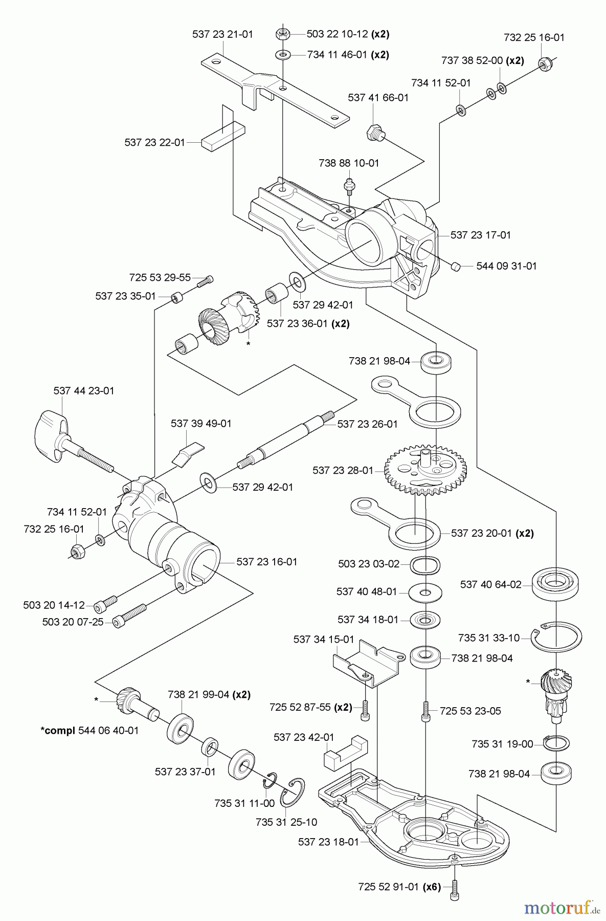 Husqvarna Heckenscheren 324 HDA 55X - Husqvarna Hedge Trimmer (2005-09 & After) Gear Box Assy.