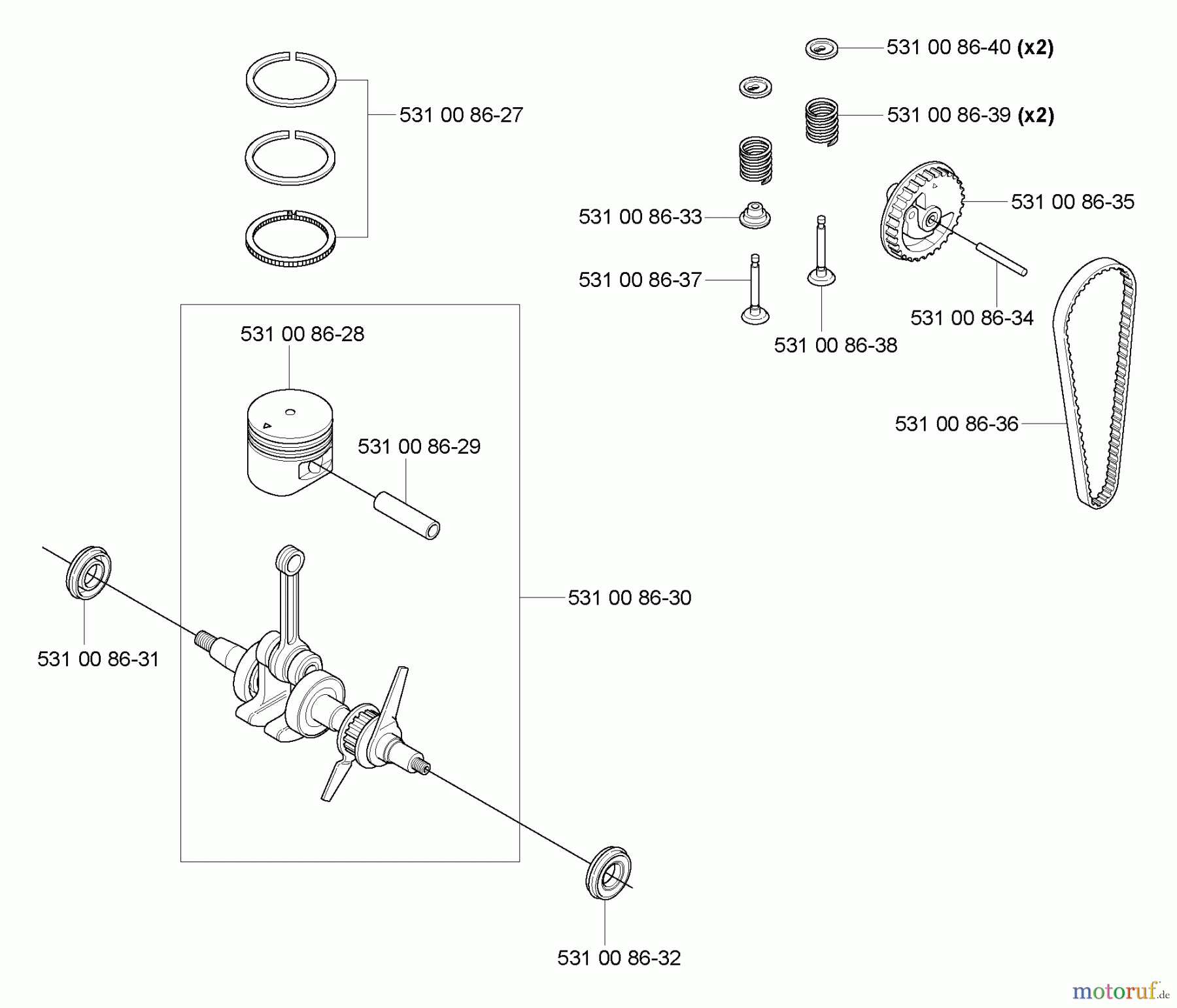 Husqvarna Heckenscheren 324 HDA 55X - Husqvarna Hedge Trimmer (2005-09 & After) Piston/Valves