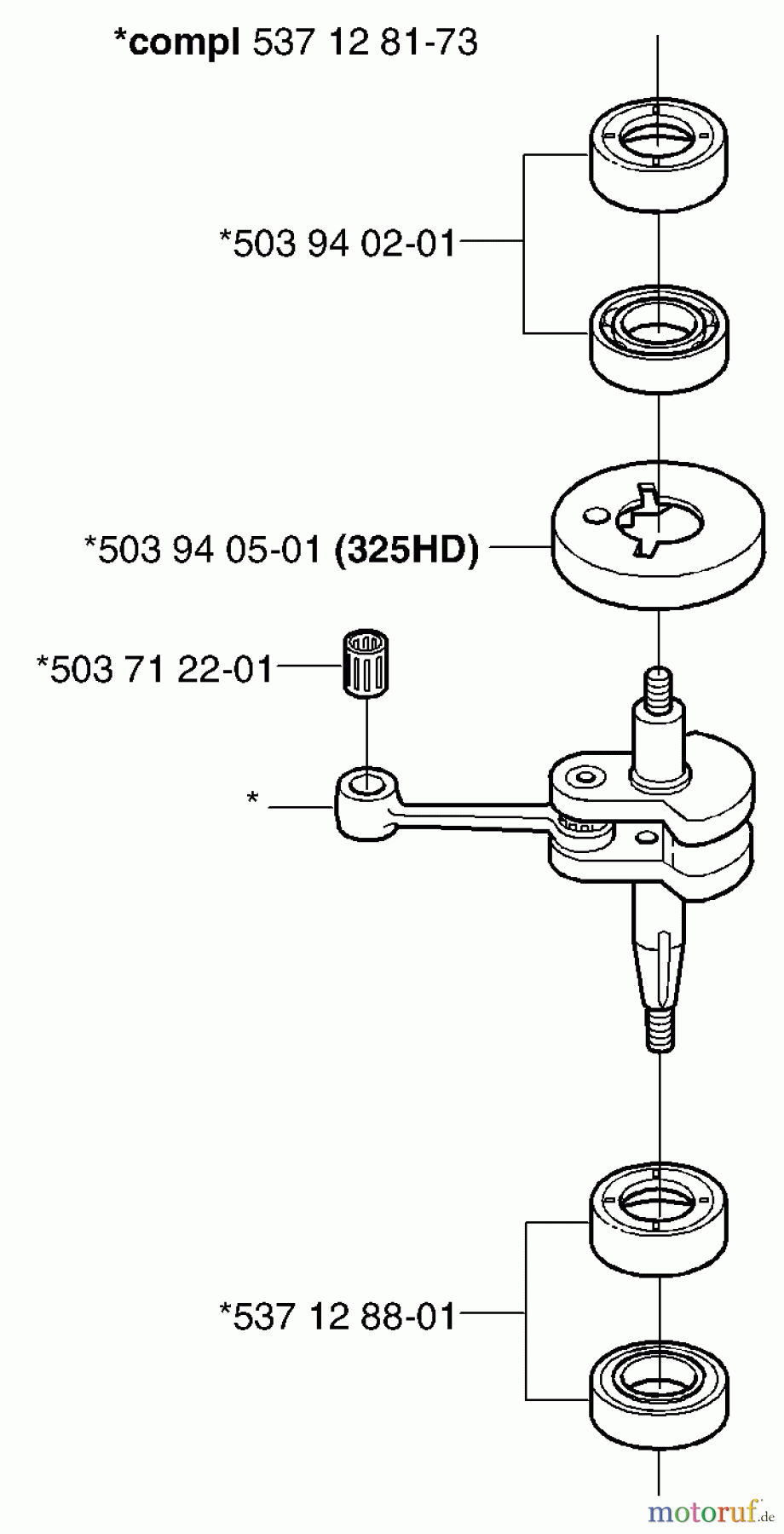 Husqvarna Heckenscheren 323 HD 60 - Husqvarna Hedge Trimmer (2002-06 to 2009-01) Crankshaft
