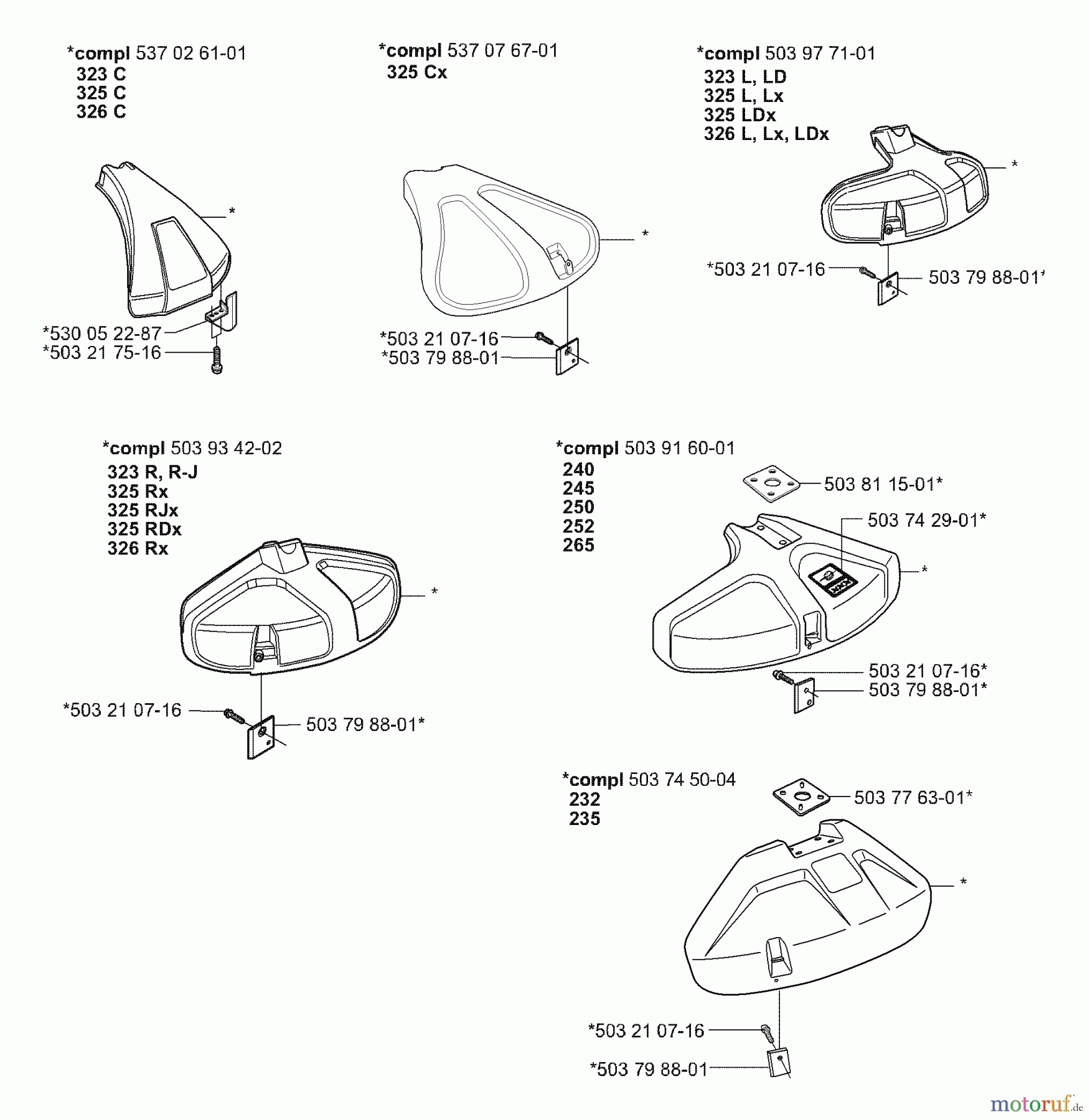 Husqvarna Zubehör Husqvarna Trimmer Heads (2005-01 & After) Guard B