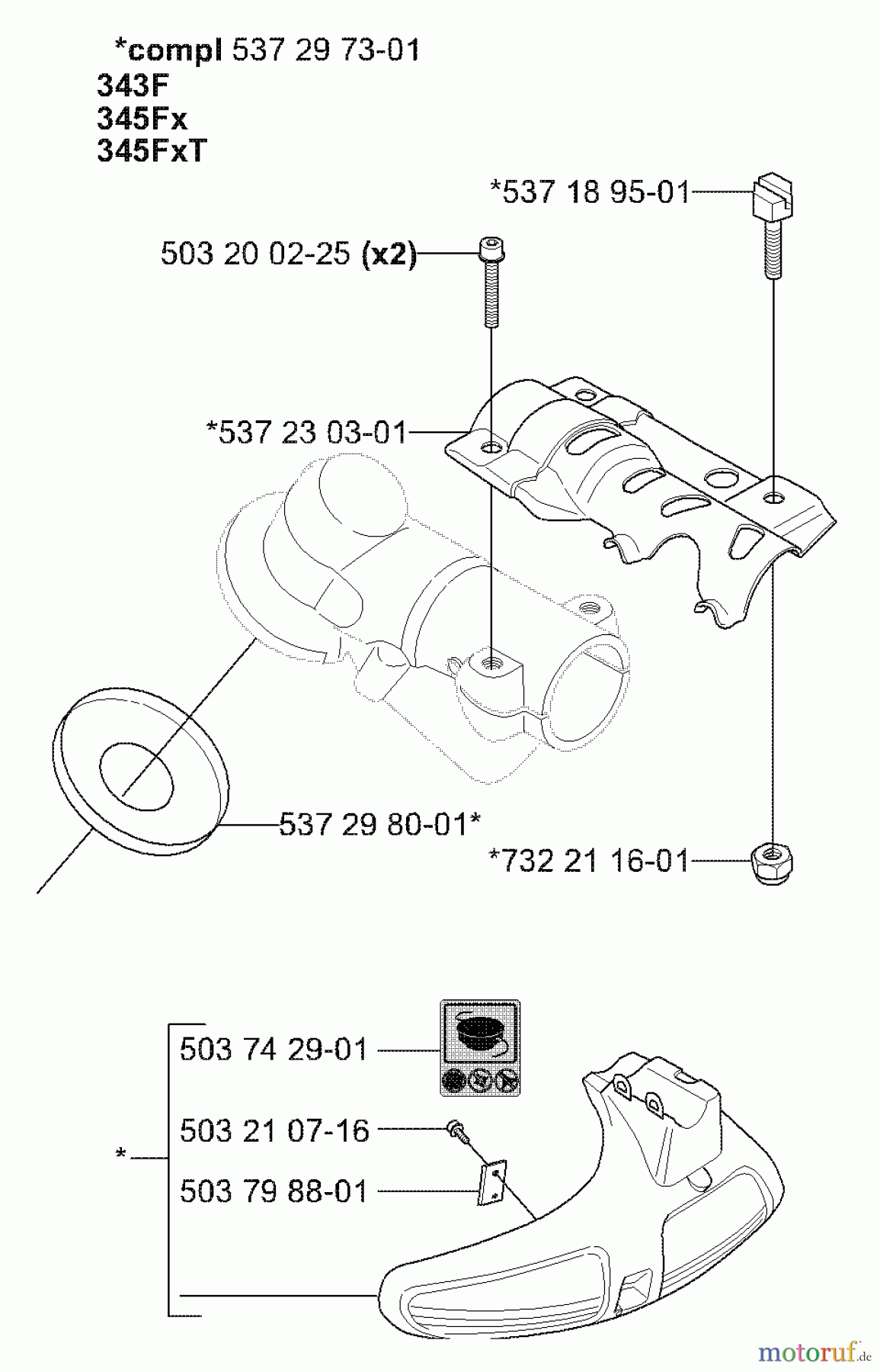 Husqvarna Zubehör Husqvarna Trimmer Heads (2005-01 & After) Guard Shield