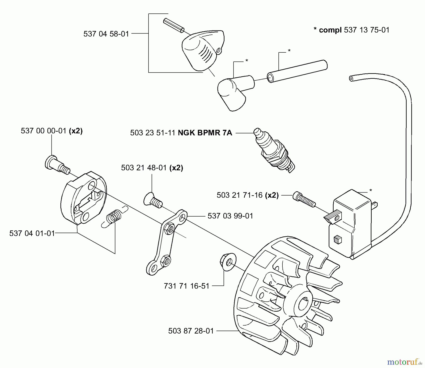 Husqvarna Heckenscheren 325 HDA 55 - Husqvarna Hedge Trimmer (2001-01 to 2001-04) Ignition / Flywheel