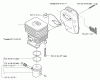 Husqvarna 325 HE 3 - Hedge Trimmer (2001-01 to 2001-04) Ersatzteile Piston / Cylinder & Muffler
