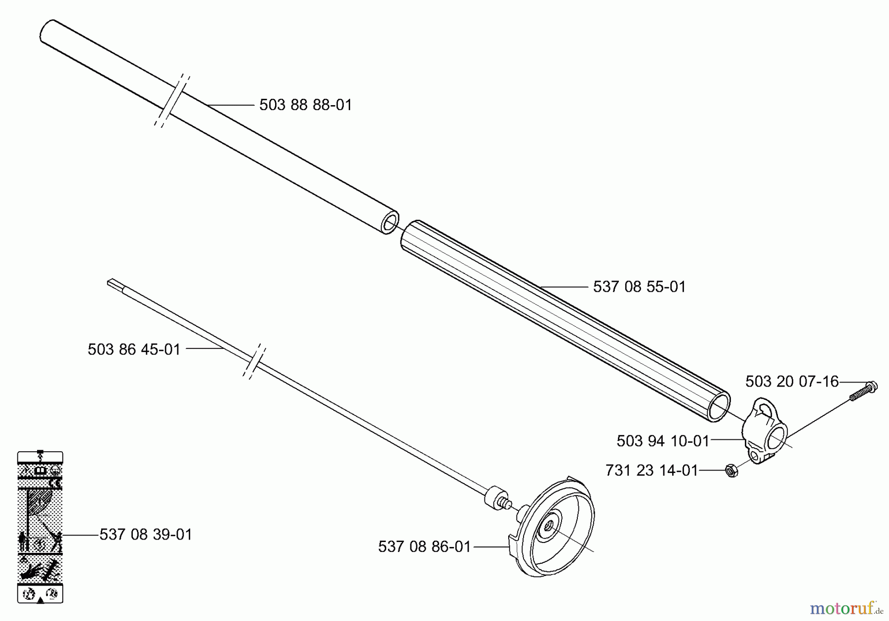 Husqvarna Heckenscheren 325 HE 4 - Husqvarna Hedge Trimmer (2001-01 to 2001-04) Shaft/Tube