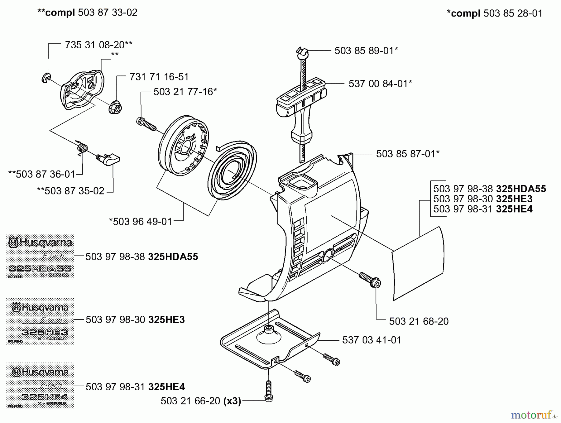 Husqvarna Heckenscheren 325 HE 4 - Husqvarna Hedge Trimmer (2001-01 to 2001-04) Starter
