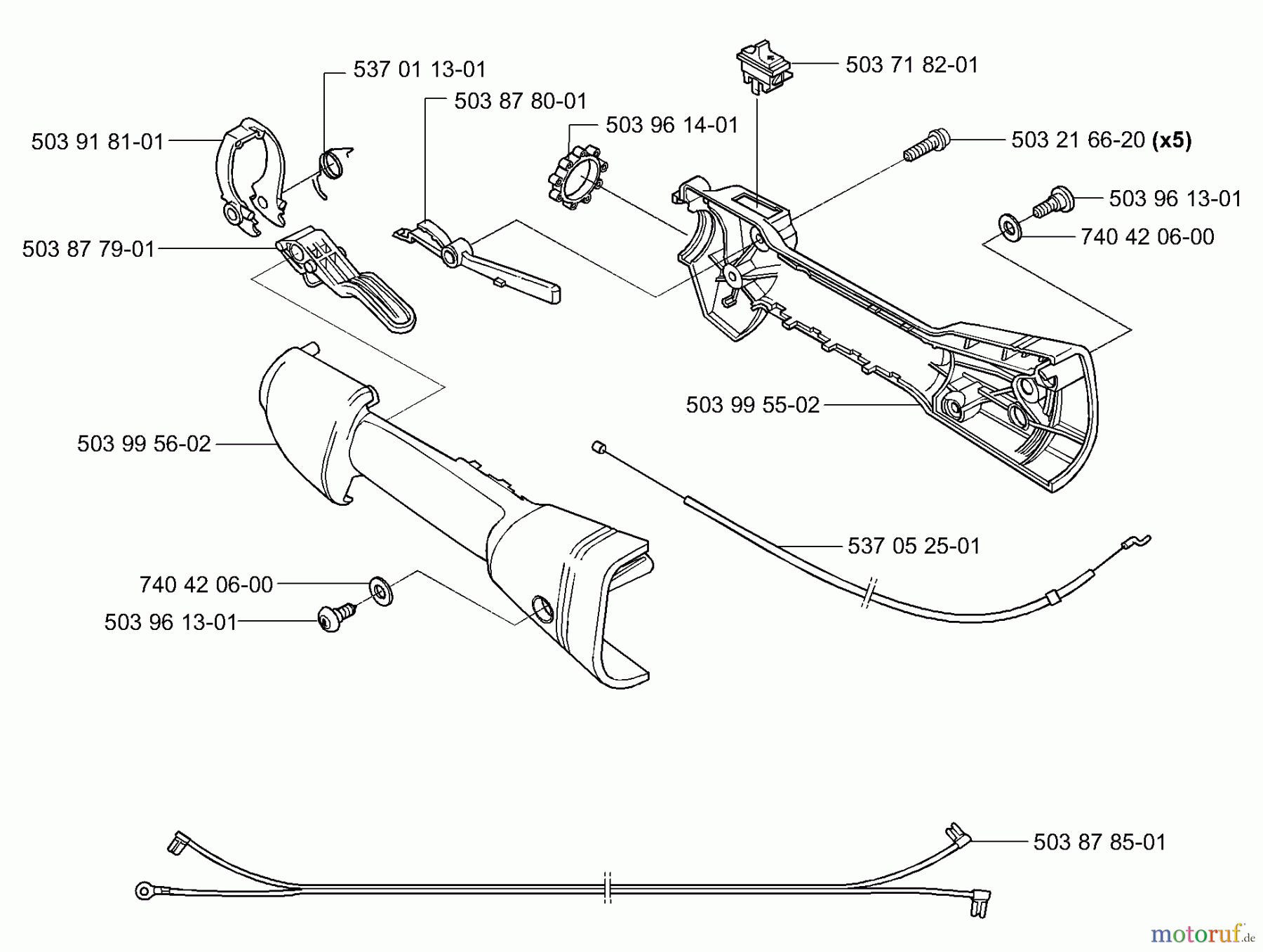 Husqvarna Heckenscheren 325 HE 3 - Husqvarna Hedge Trimmer (2001-01 to 2001-04) Throttle Assy.