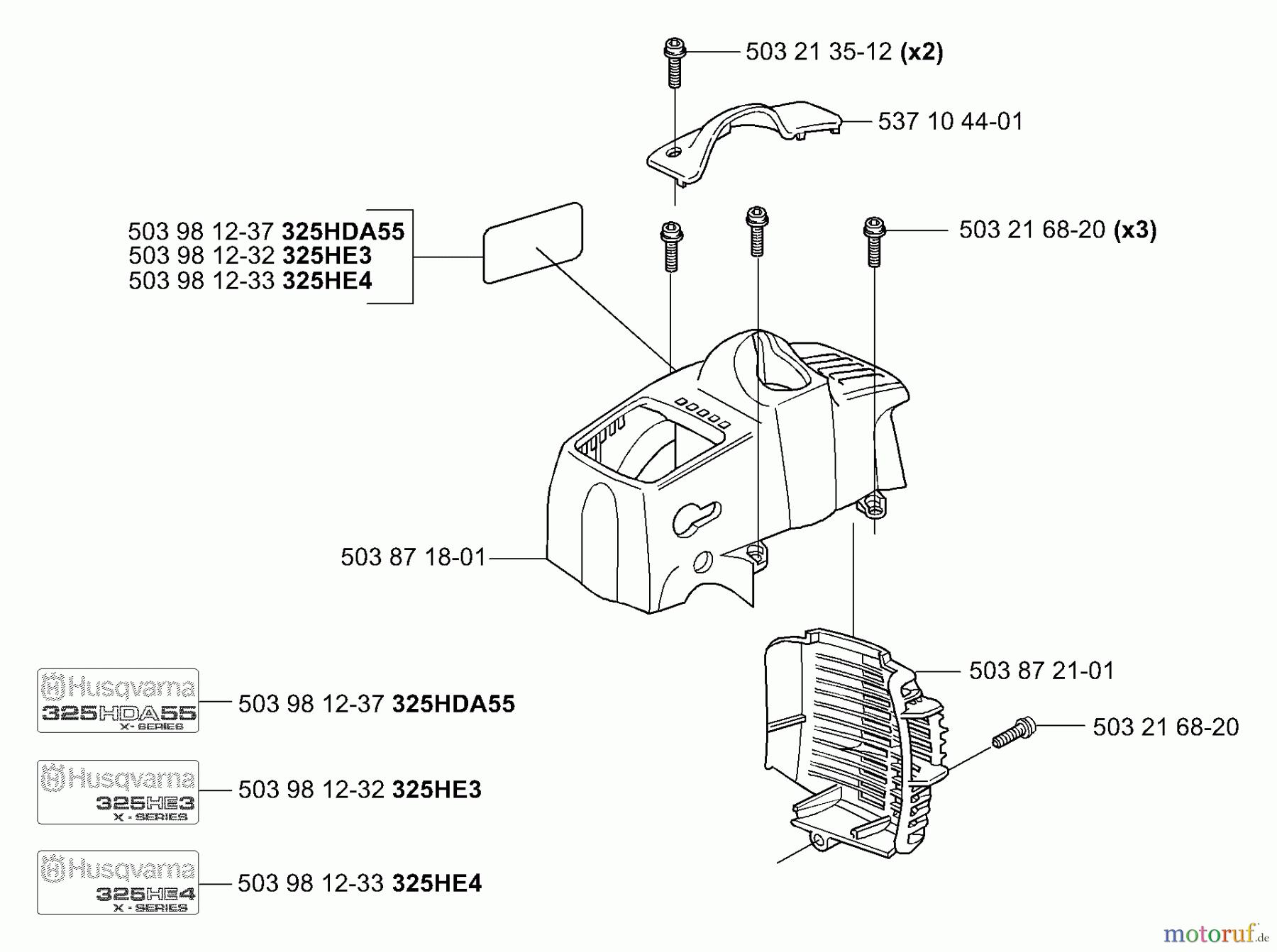 Husqvarna Heckenscheren 325 HDA 55 - Husqvarna Hedge Trimmer (2001-05 & After) Covers