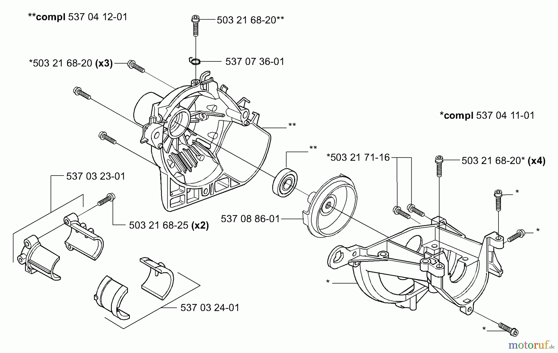Husqvarna Heckenscheren 325 HDA 55 - Husqvarna Hedge Trimmer (2001-05 & After) Crankcase