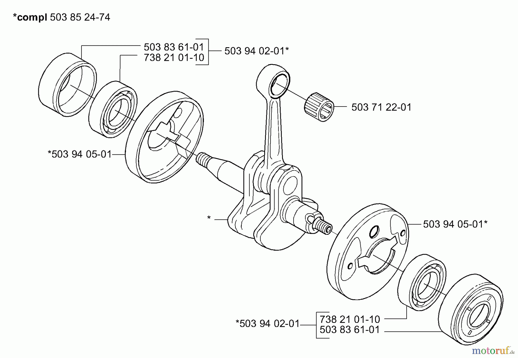 Husqvarna Heckenscheren 325 HE 4 - Husqvarna Hedge Trimmer (2001-05 & After) Crankshaft