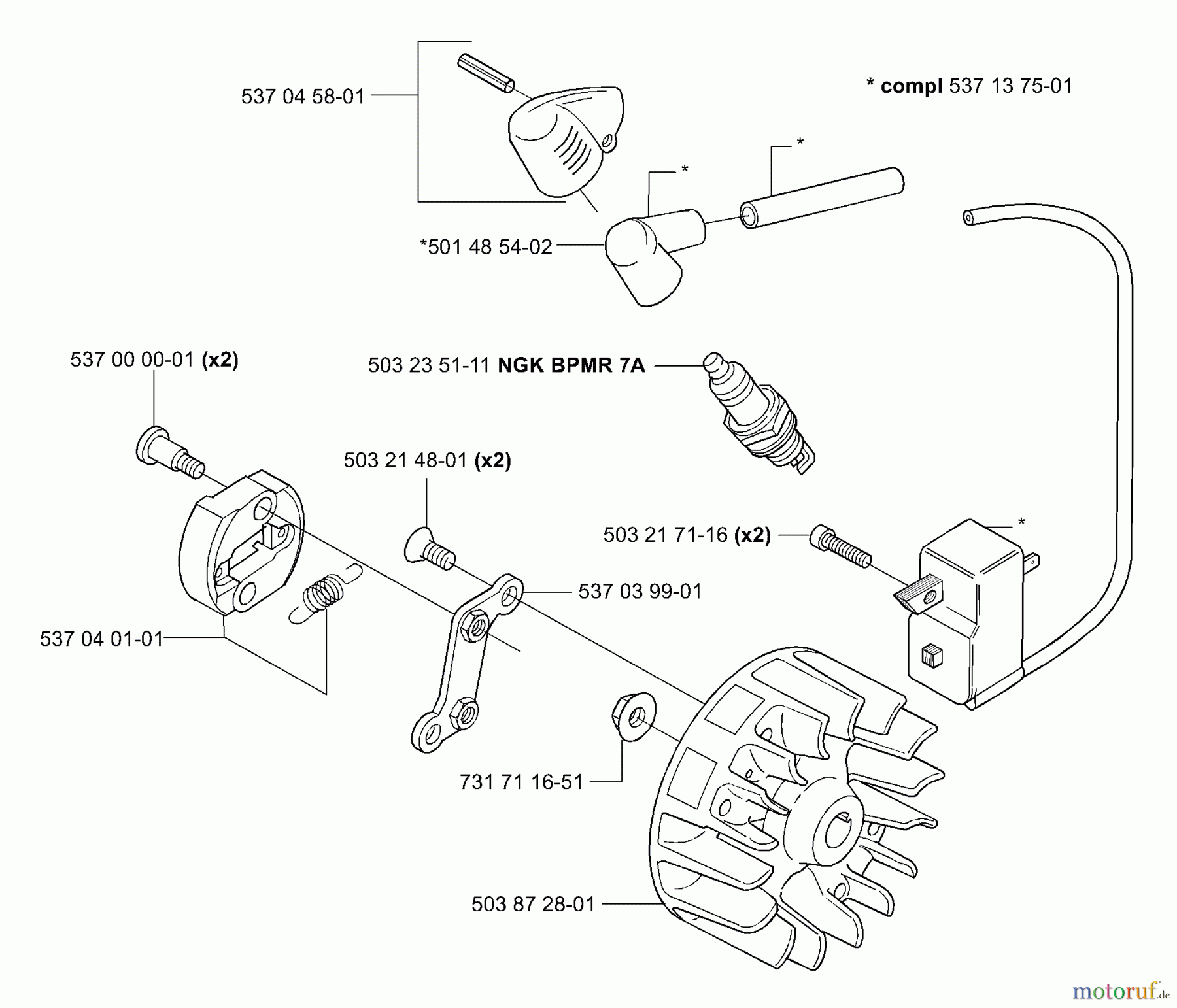 Husqvarna Heckenscheren 325 HE 3 - Husqvarna Hedge Trimmer (2001-05 & After) Ignition/Flywheel